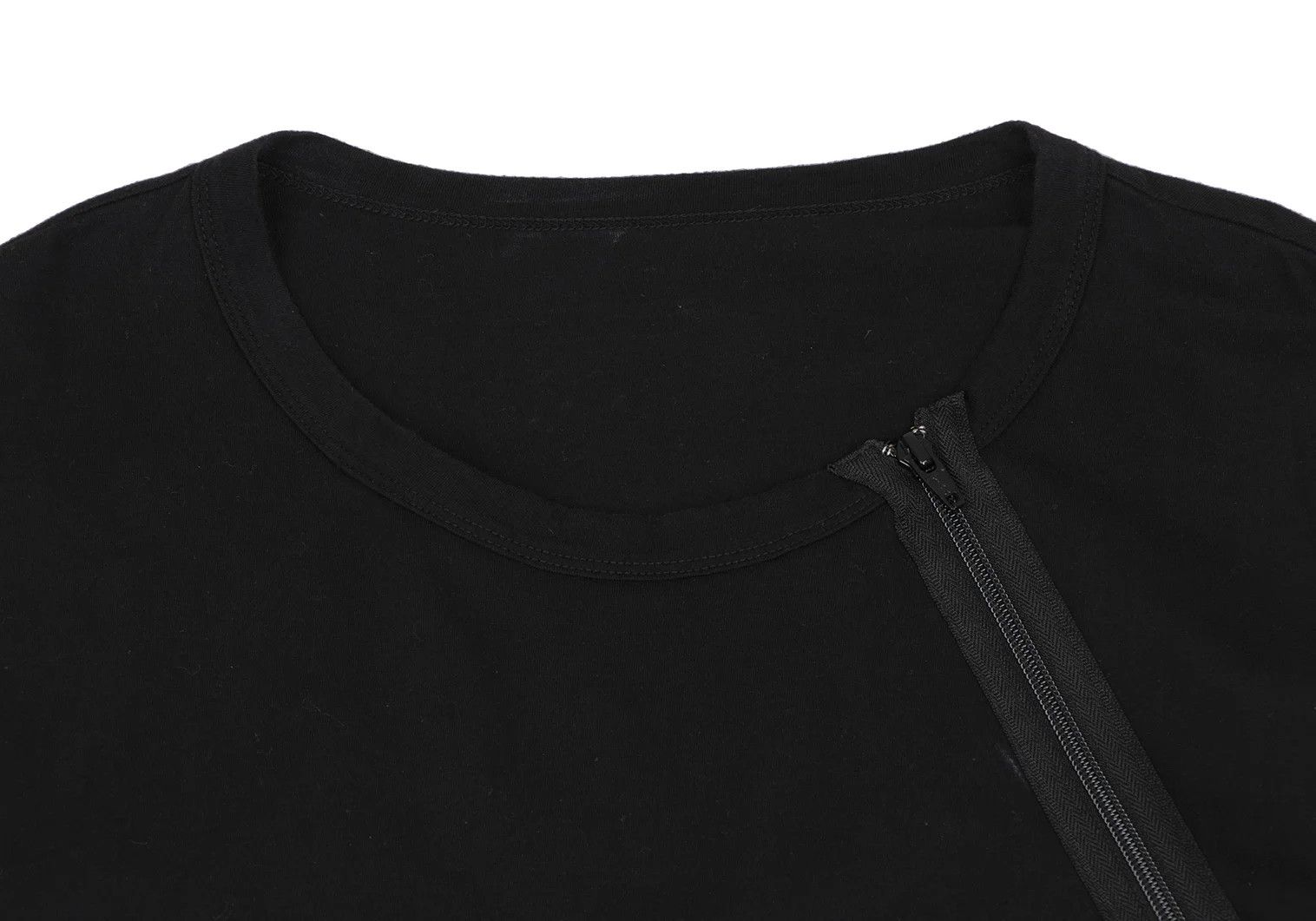 Yohji Yamamoto Long Bias Zip Long Sleeve T-Shirt in Black Size 3 Size US L / EU 52-54 / 3 - 3 Thumbnail