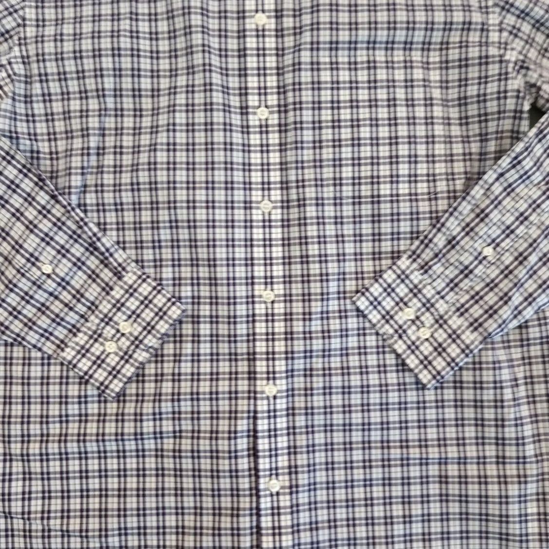 Stafford Stafford Shirt Mens Size 16 Tall Purple Plaid Long Sleeve Button Up Size US L / EU 52-54 / 3 - 3 Thumbnail