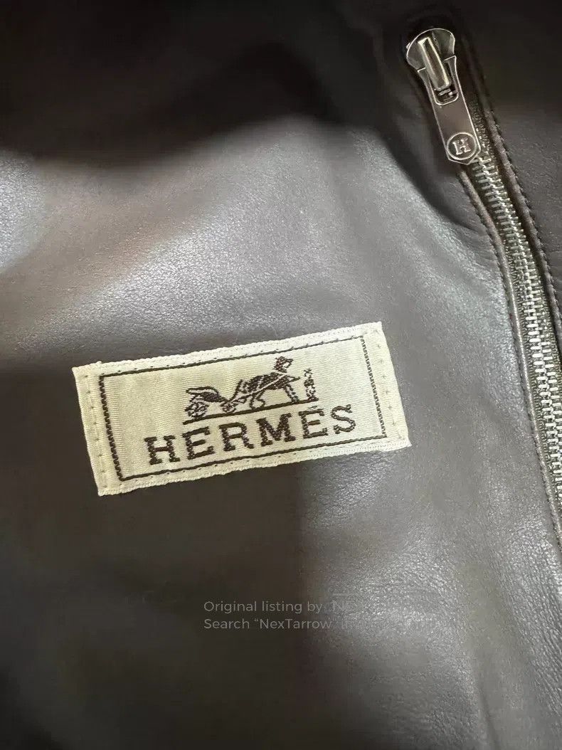 Hermes Hermes Goat and Suede Leather Jacket, Wearable Both Sides Size US L / EU 52-54 / 3 - 3 Thumbnail