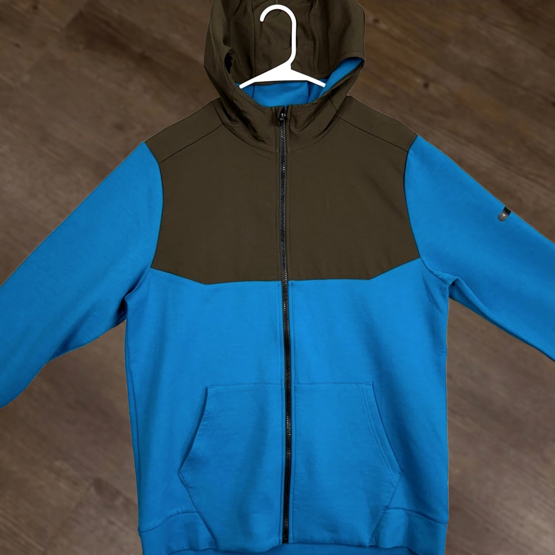 Under Armour Under Armour Jacket Mens L Blue/Brown Full Zip Hooded Colorblock Fitted Logo Size US L / EU 52-54 / 3 - 1 Thumbnail