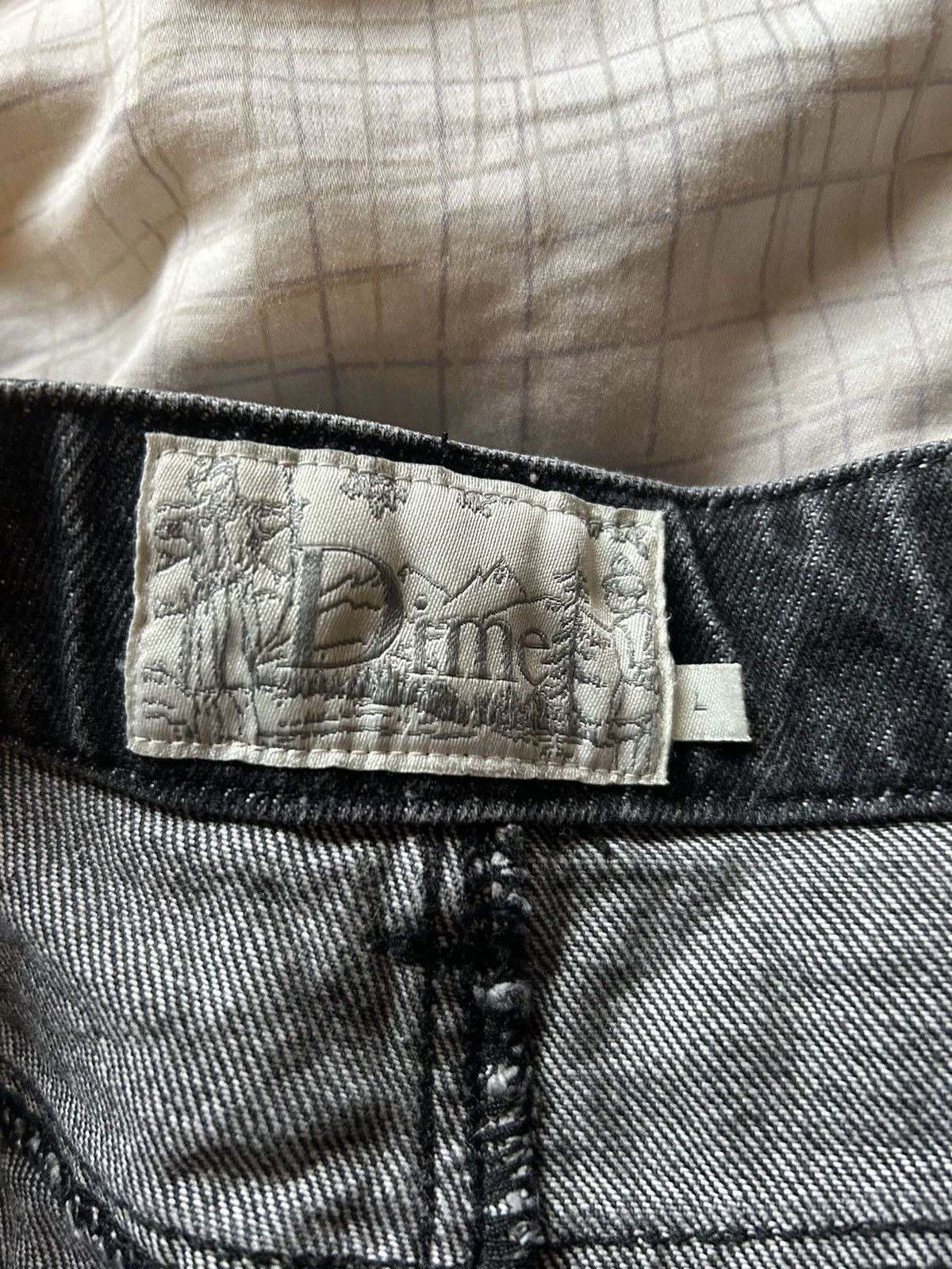 Dime Dime Cross Stitch Denim - Black Size US 30 / EU 46 - 6 Thumbnail