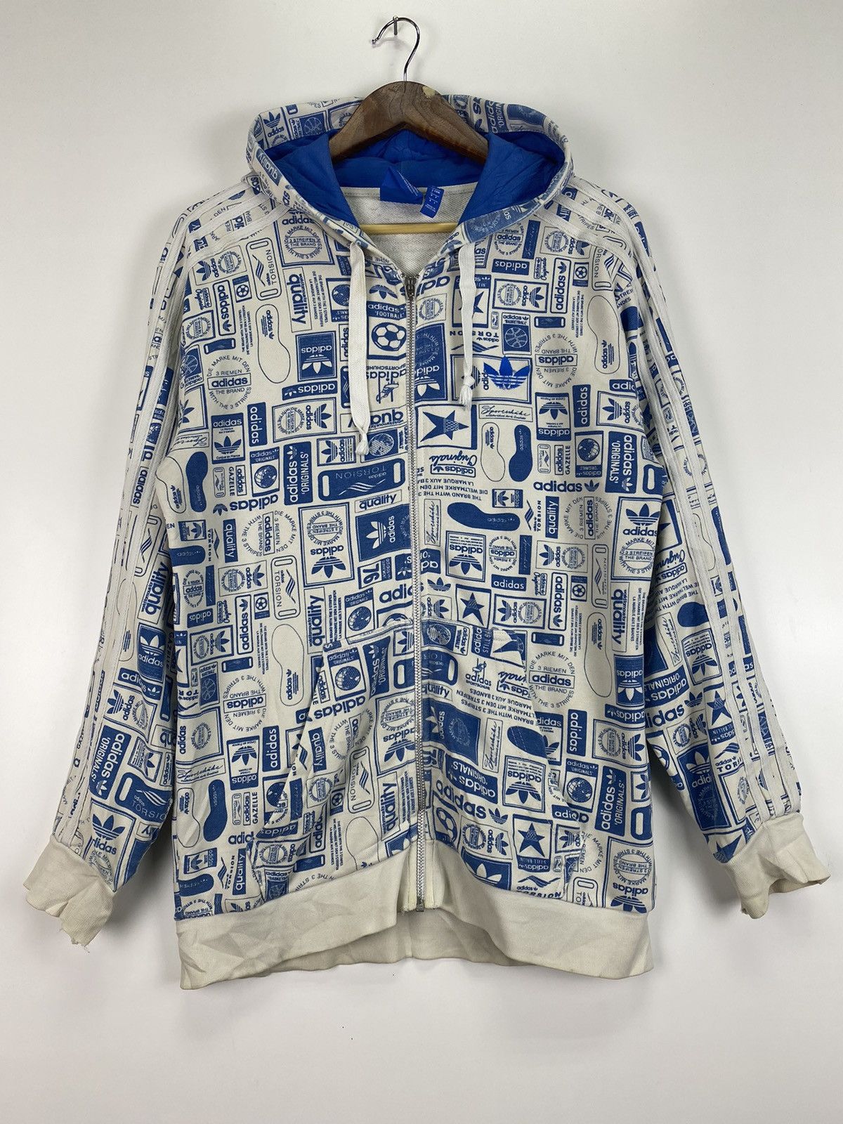 Adidas Adidas Full Logo zipper hoodie Size US M / EU 48-50 / 2 - 3 Thumbnail