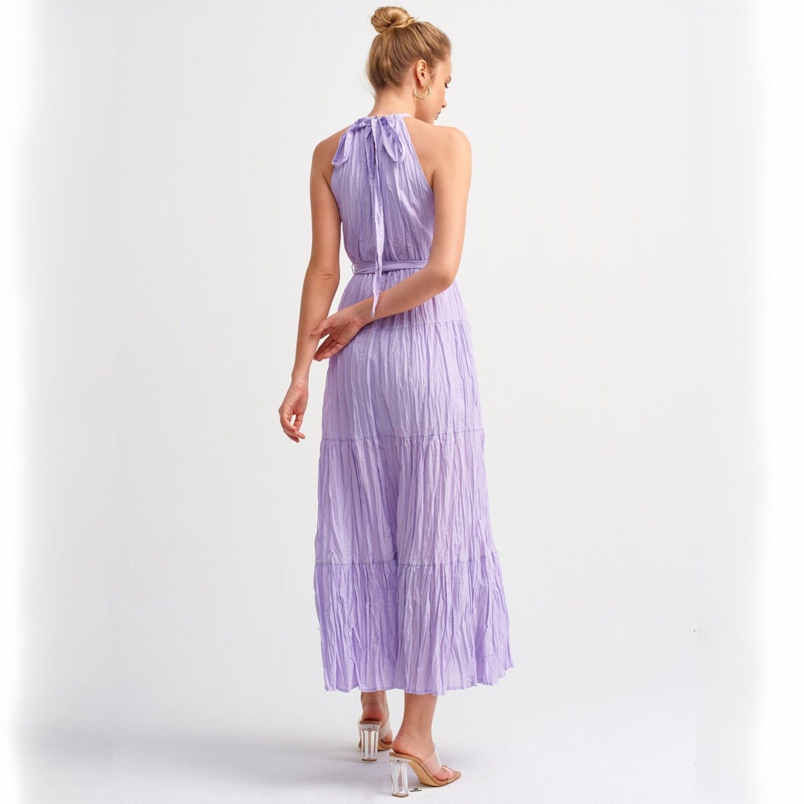 Other Le Fafo Nicole Halter Neck Dress with Belt in Lilac Color Size S / US 4 / IT 40 - 2 Thumbnail