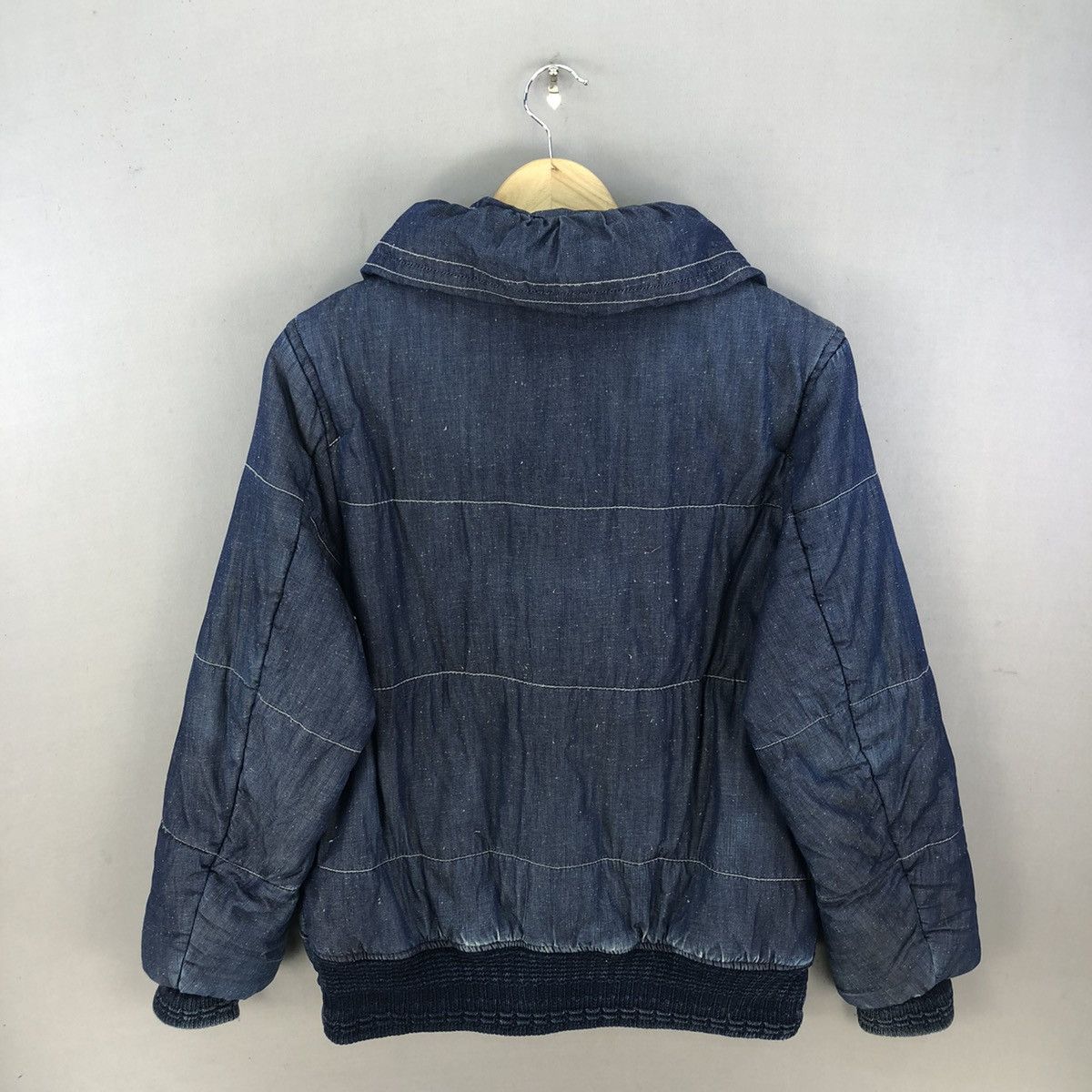 Issey Miyake Vintage Mercibeaucoup Pillow Neck Indigo Dye Bomber Jacket Size US S / EU 44-46 / 1 - 16 Thumbnail