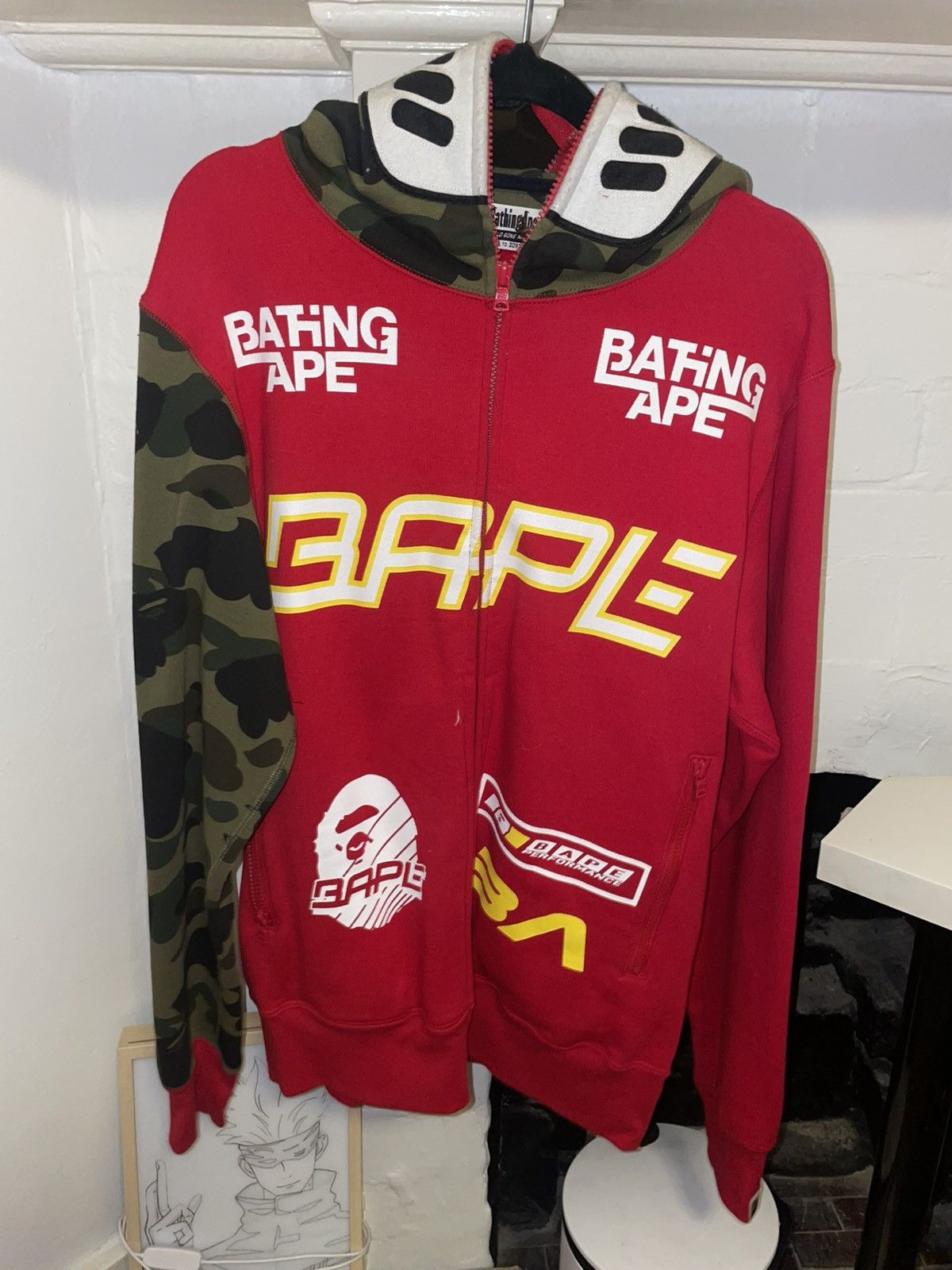 Bape Bape bmx hoodie (red) rare Size US L / EU 52-54 / 3 - 1 Thumbnail