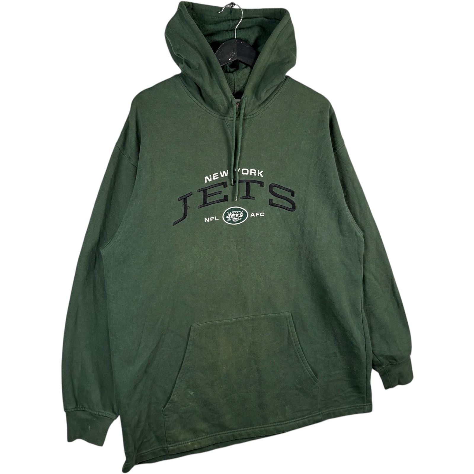 NFL Vintage New York Jets Embroidered Spellout NFL Hoodie XL Size US XL / EU 56 / 4 - 4 Thumbnail