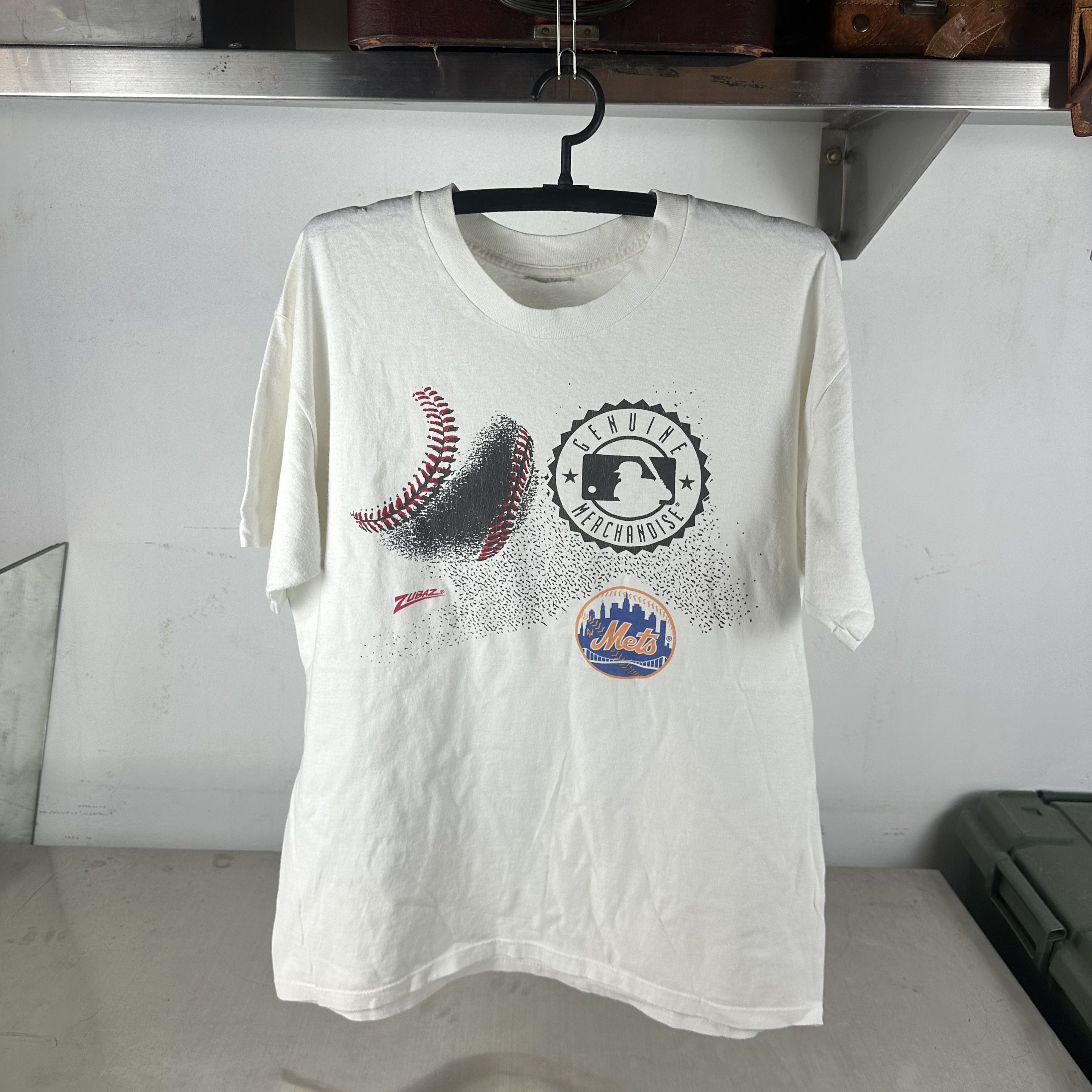 Vintage Vintage 90s New York Mets Baseball MLB Graphic T-shirt Size US L / EU 52-54 / 3 - 1 Thumbnail