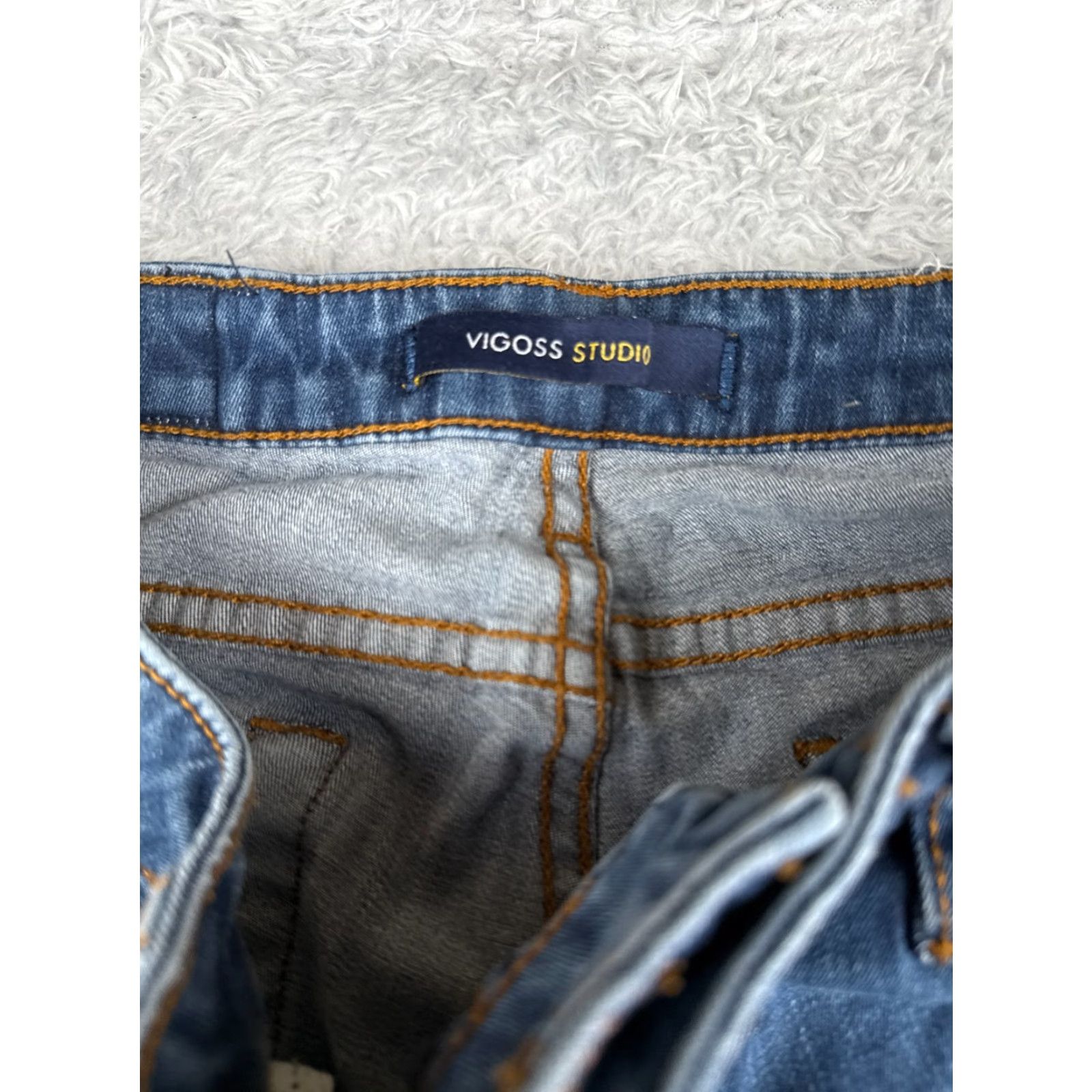 Vintage VINTAGE VIGOSS Women's Jeans 30x32 Blue Denim Straight Leg Cotton Blend Low Rise Regular Fit 10 Size 32" / US 10 / IT 46 - 6 Thumbnail
