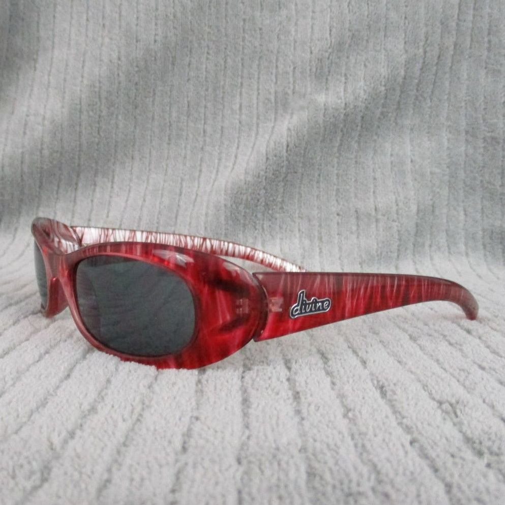 Other New Divine Eyewear Kali Red Silver Striped/Smoke Sunglasses Size ONE SIZE - 2 Thumbnail
