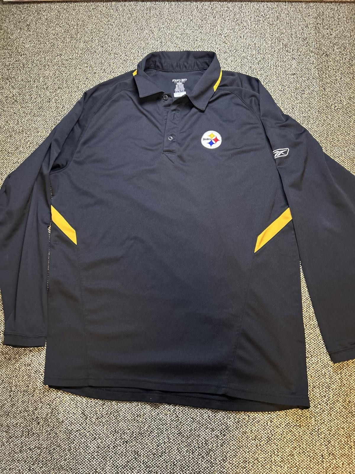 Reebok Reebok NFL Team Apparel Steelers Coaches Polo Large LS Size US L / EU 52-54 / 3 - 1 Thumbnail