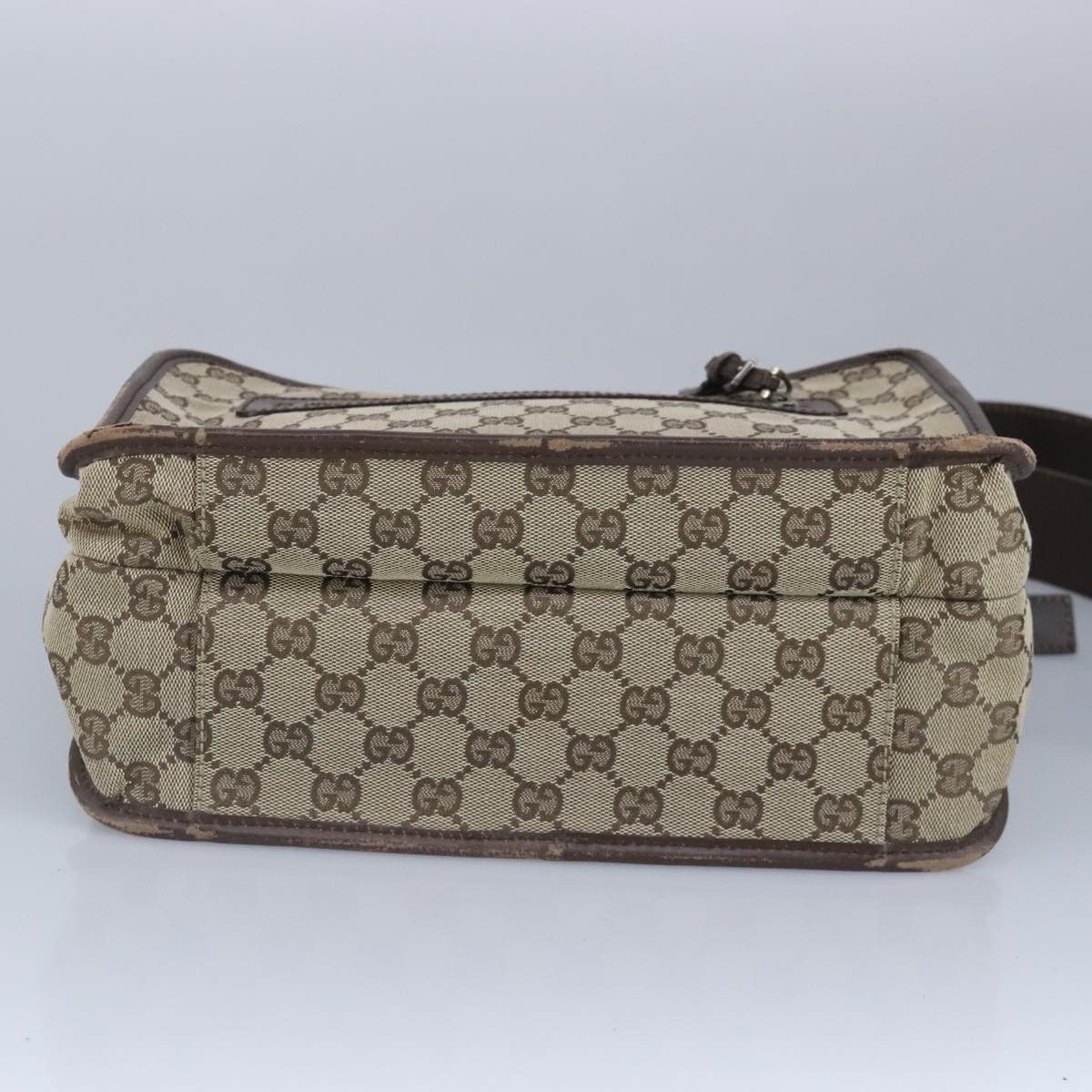 Gucci GUCCI GG Canvas Shoulder Bag Beige Silver Size ONE SIZE - 9 Thumbnail