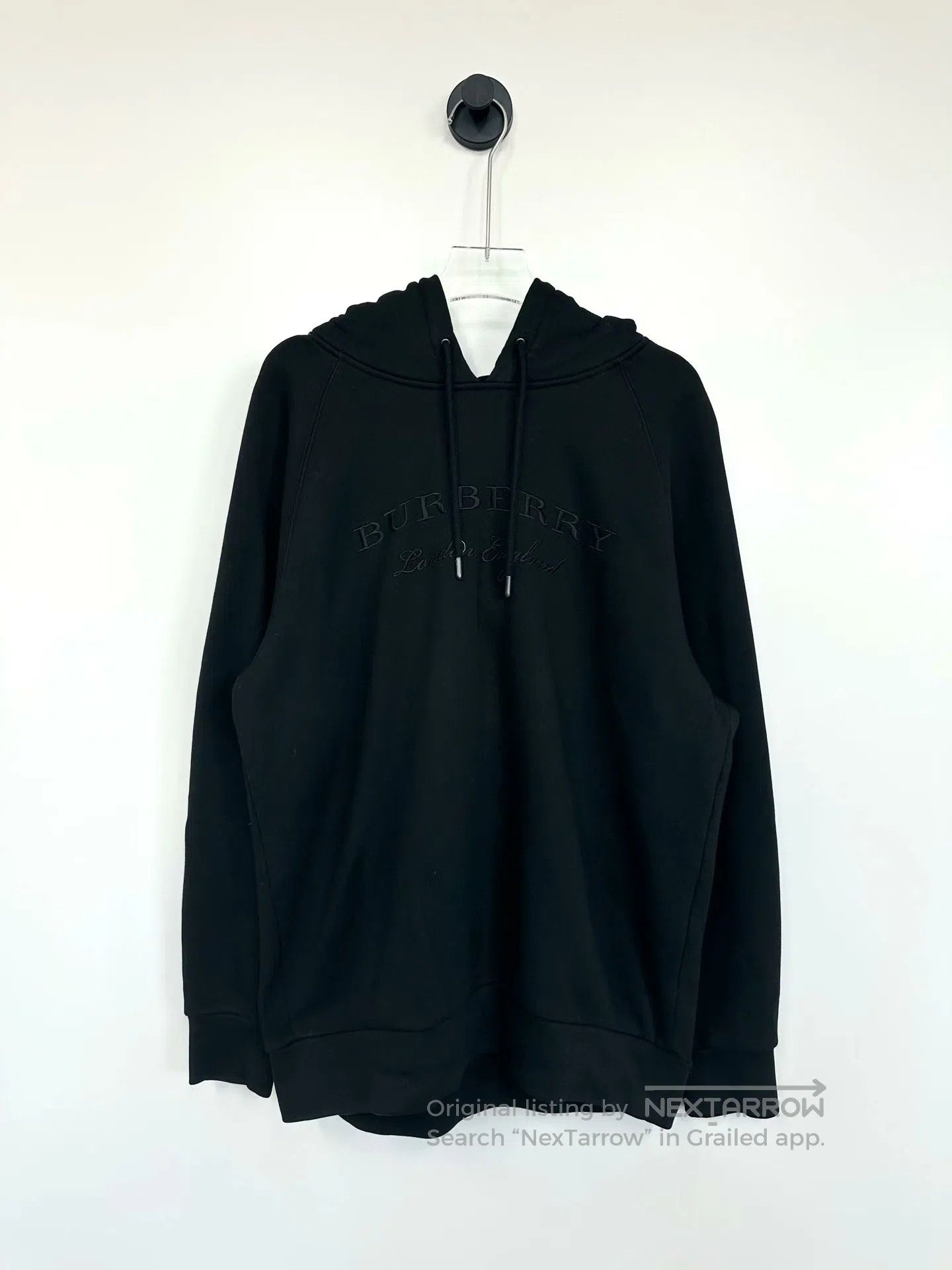 Burberry Burberry Black Letter Slogan Logo Hooded Sweatshirt| Size US M / EU 48-50 / 2 - 1 Thumbnail