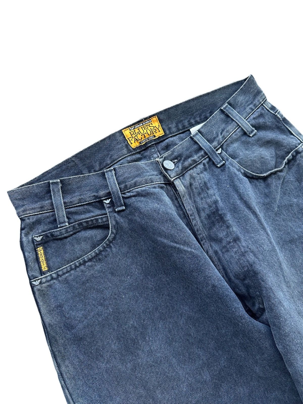 Giorgio Armani Giorgio Armani Washed Grey Relaxed Denim Jeans Size US 31 - 4 Thumbnail