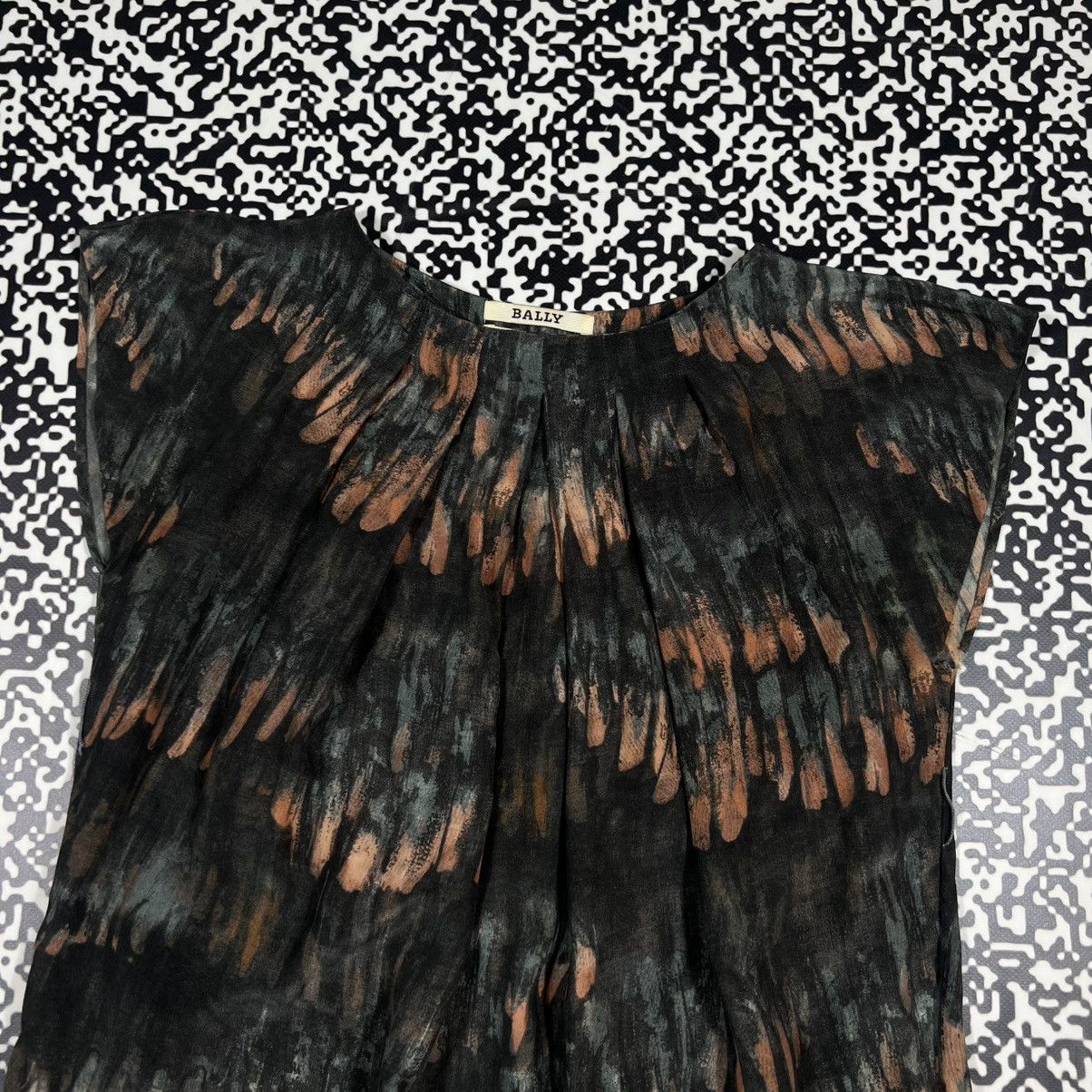 Bally Bally Silk Abstract Retro Casual Style Luxury Blouses Shirt Size S / US 4 / IT 40 - 6 Thumbnail