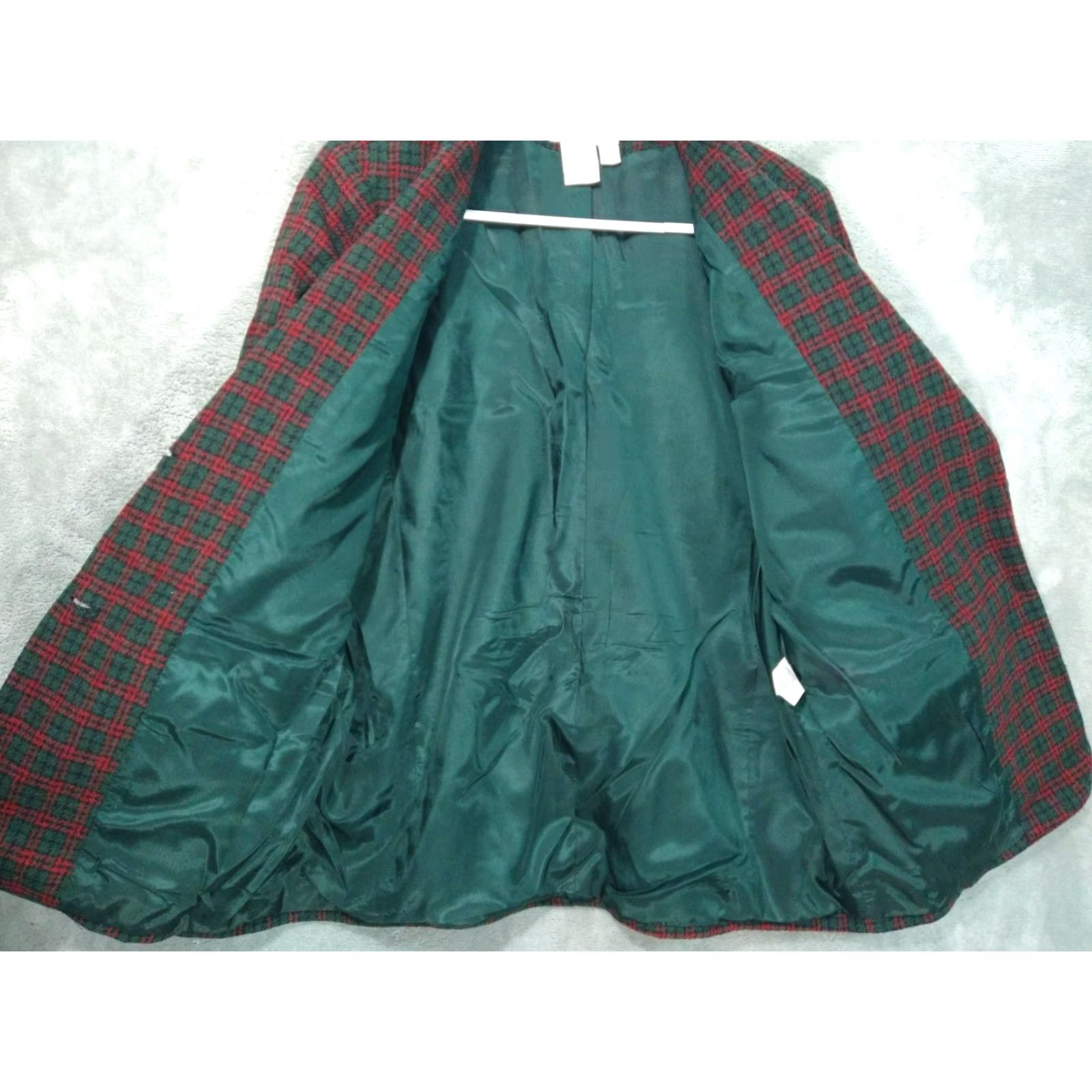 Eddie Bauer VINTAGE Eddie Bauer Blazer Wool Jacket Coat PS Red Green Tartan Plaid Casual Womens Size S / US 4 / IT 40 - 3 Thumbnail
