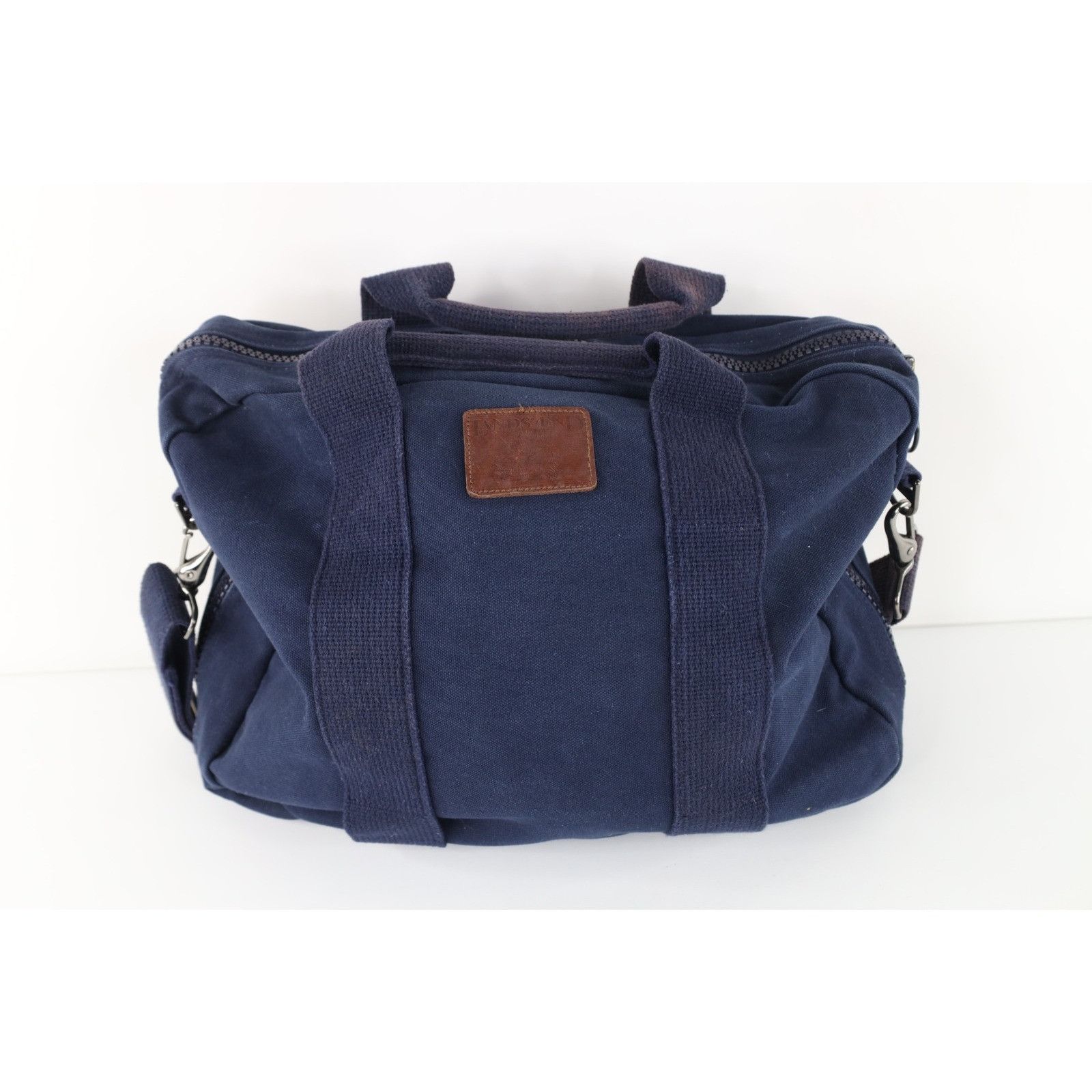 Vintage 90s Lands End Heavy Canvas Handled Briefcase Bag