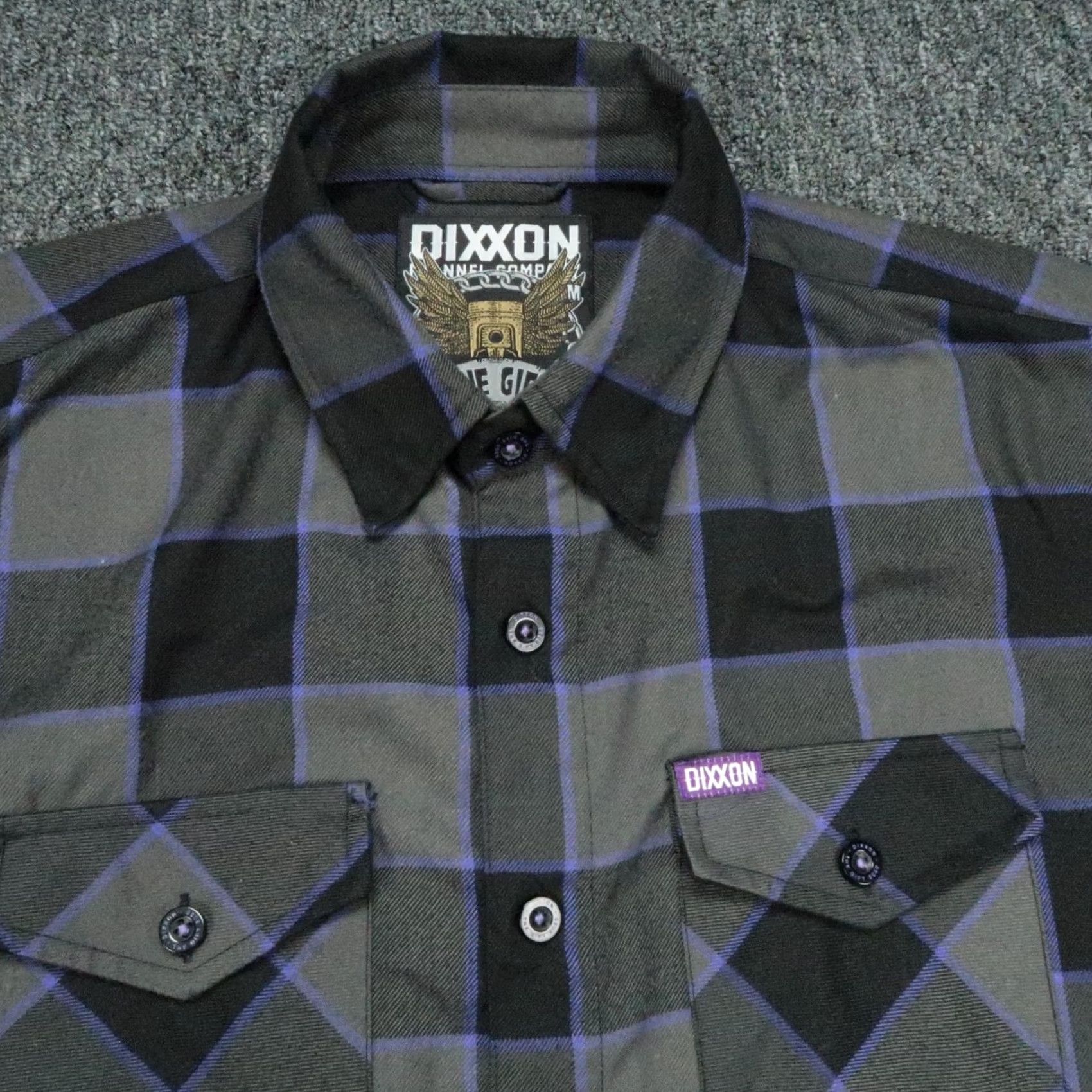 Vintage Dixxon Flannel Shirt Mens Medium Gray Purple Plaid The Gift Long Sleeve Button Size US M / EU 48-50 / 2 - 2 Thumbnail