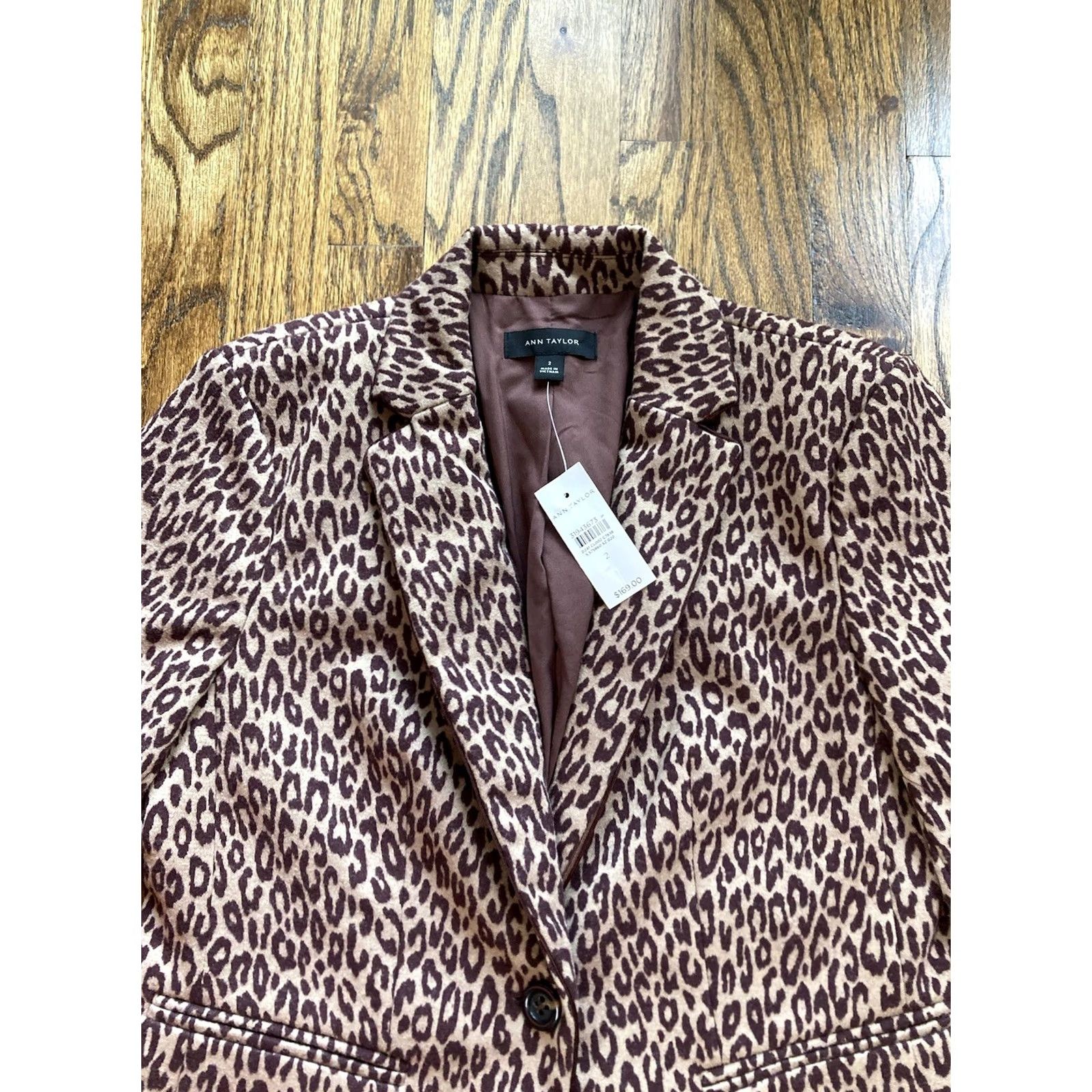 Ann Taylor Ann Taylor Blazer Womens Sz 2 Leopard Print Jacket One Button Office NWT Size XS / US 0-2 / IT 36-38 - 4 Thumbnail