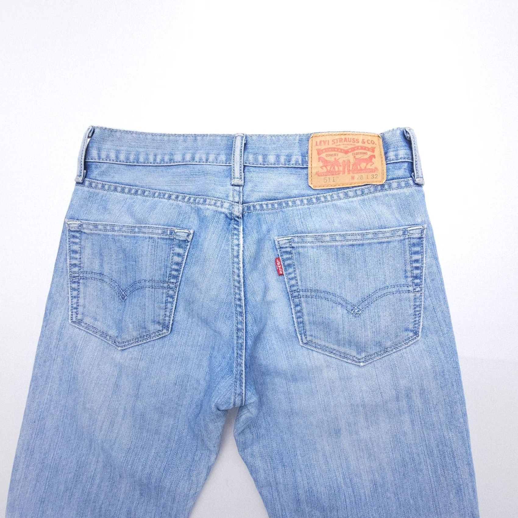 Levi's Levi's 511 Skinny Fit Jeans Mens 28 x 32 Denim Light Blue Distressed 5-Pocket Logo Size US 28 / EU 44 - 5 Thumbnail