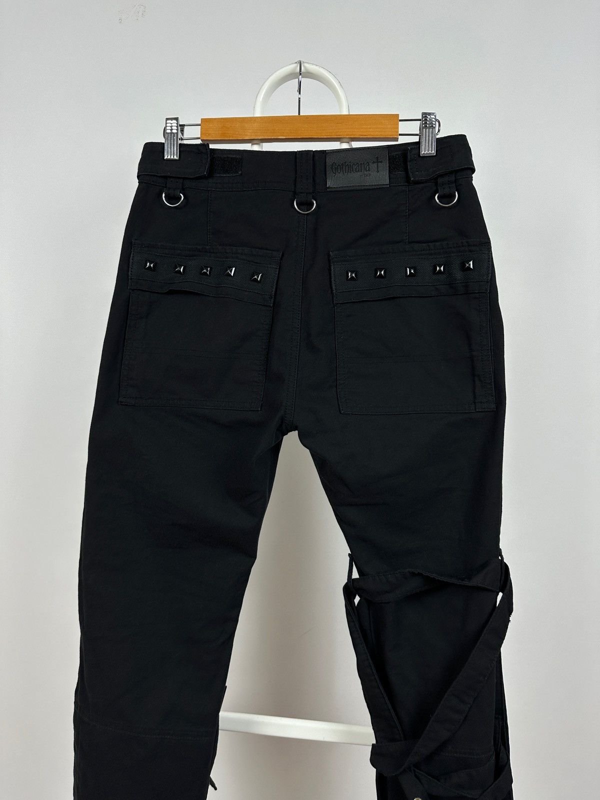 Japanese Brand Vintage Gothicana By EMP Punk Bondage Black Cargo Pants Size US 30 / EU 46 - 18 Thumbnail
