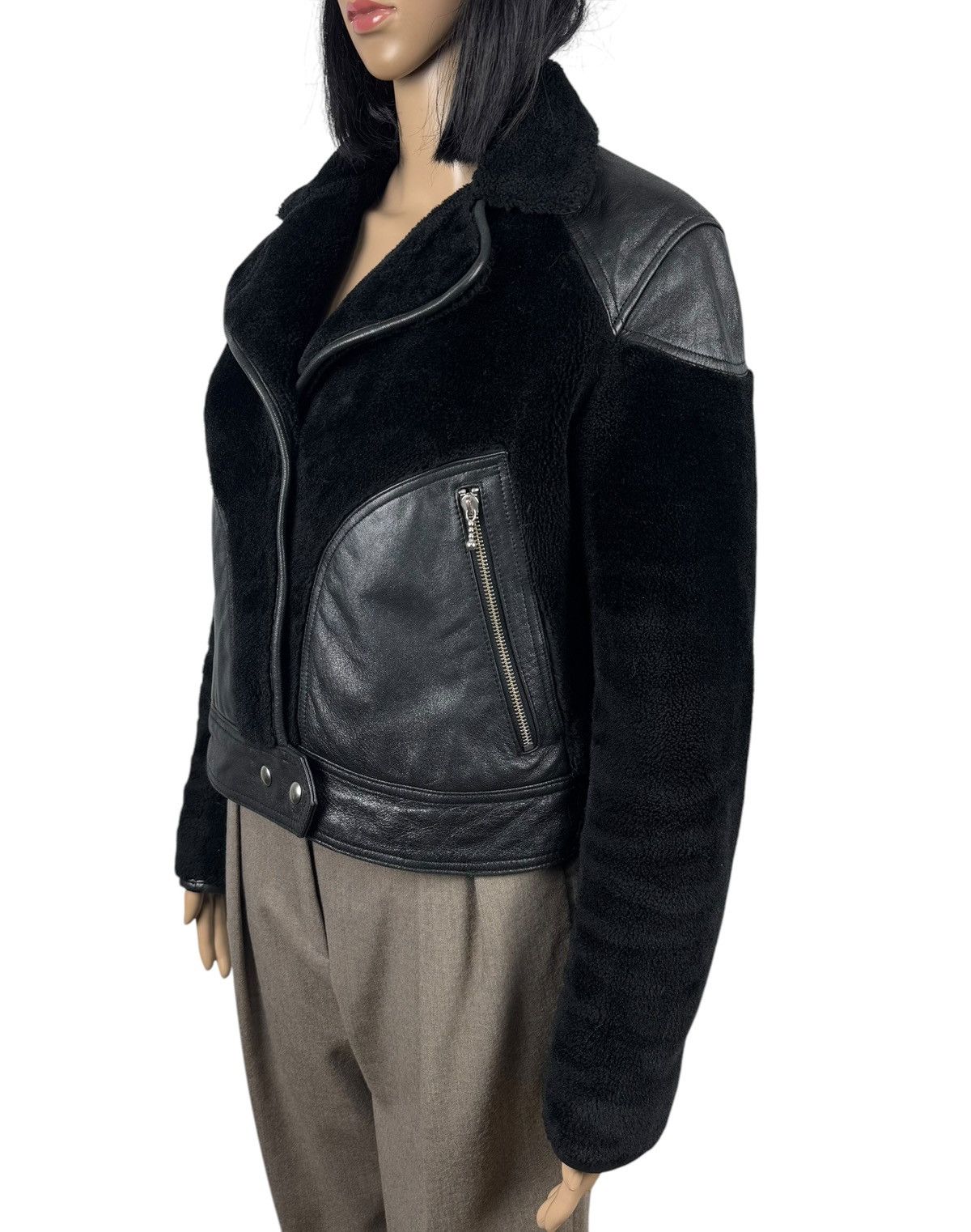 Allsaints All Saints Zola Lux Jacket Sheep Leather Teddy size US6 UK10 Size M / US 6-8 / IT 42-44 - 4 Thumbnail