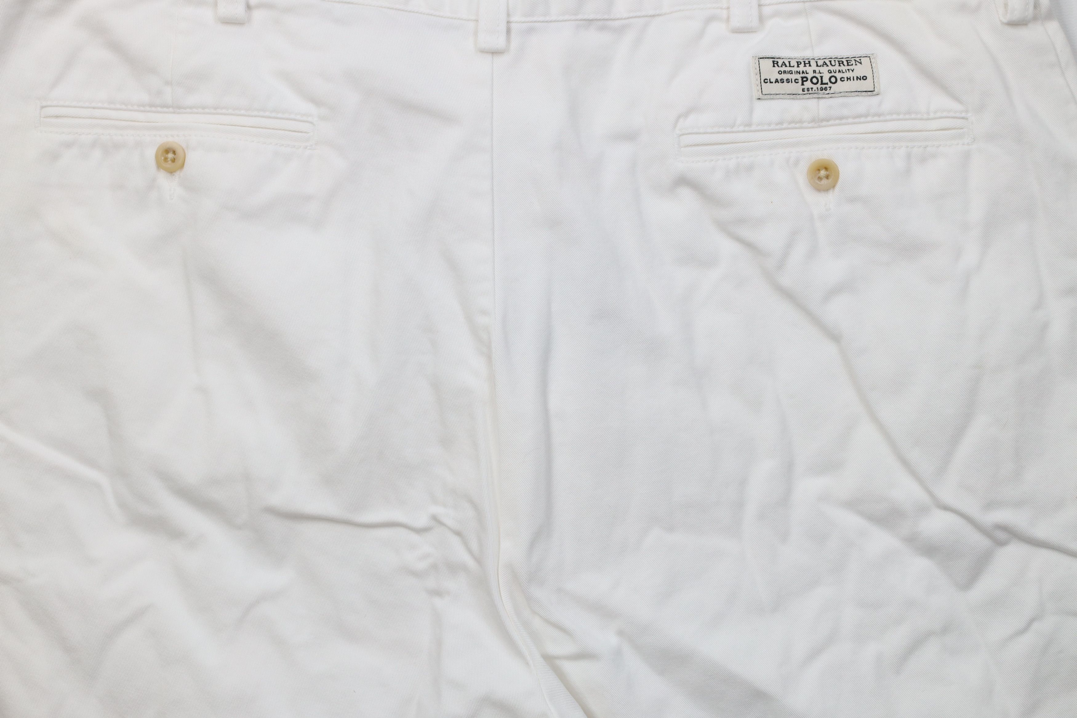 Ralph Lauren Vintage 90s Ralph Lauren Chino Shorts White Cotton Golfing Size US 38 / EU 54 - 10 Thumbnail
