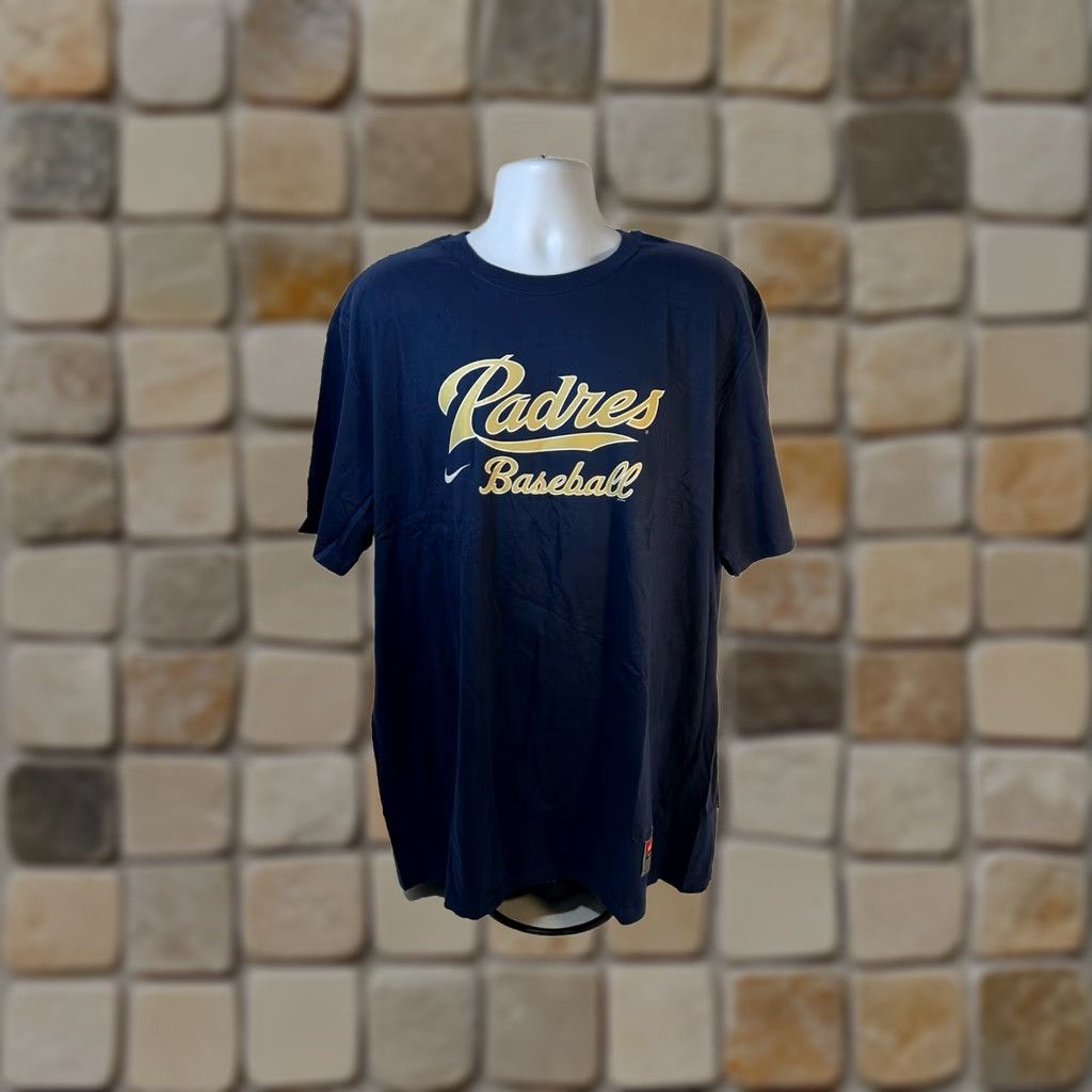 Nike VINTAGE Nike San Diego Padres Shirt Men 2XL Navy Blue MLB Dead Stock 2010s NWT Size US XXL / EU 58 / 5 - 1 Thumbnail