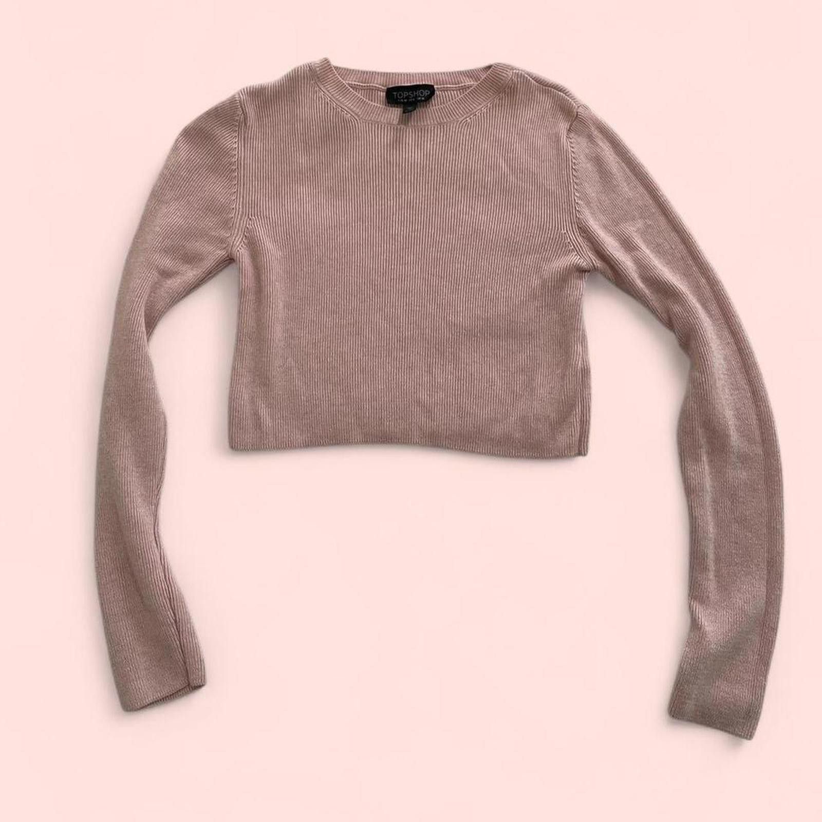 Topshop Baby Pink long sleeve Topshop knit top Size S / US 4 / IT 40 - 3 Thumbnail