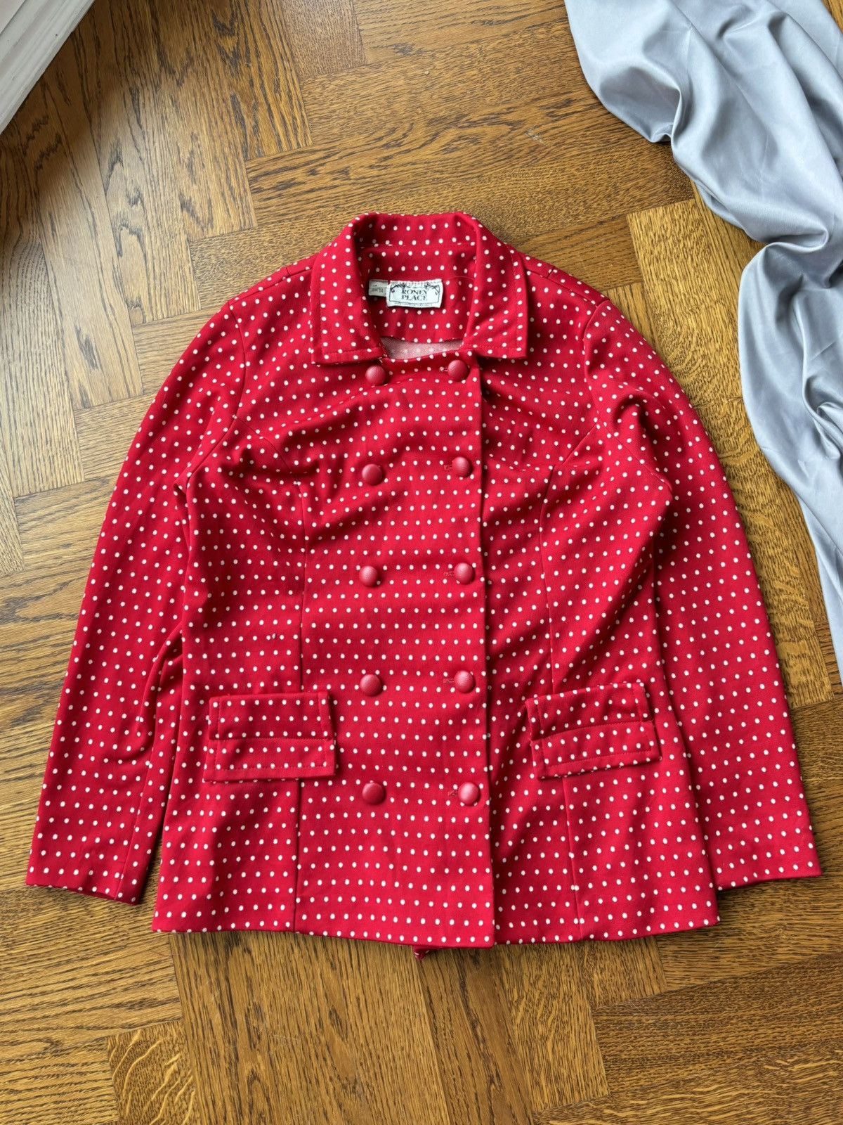 Vintage True Vintage Polka Dot Suit 1970s Two Piece Costume Set Size 34S - 6 Thumbnail