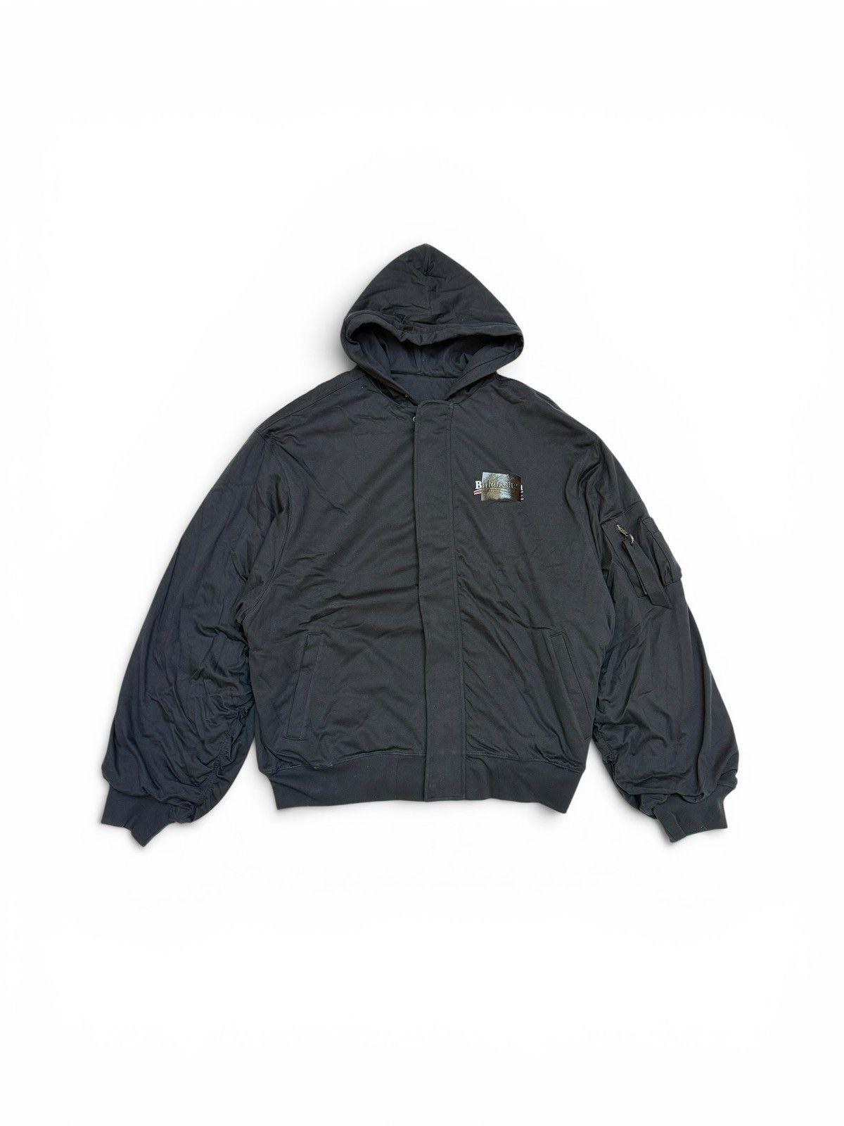 Balenciaga Balenciaga Jersey Padded Gaffer Zip Up Hooded Bombers Size US XS / EU 42 / 0 - 1 Thumbnail