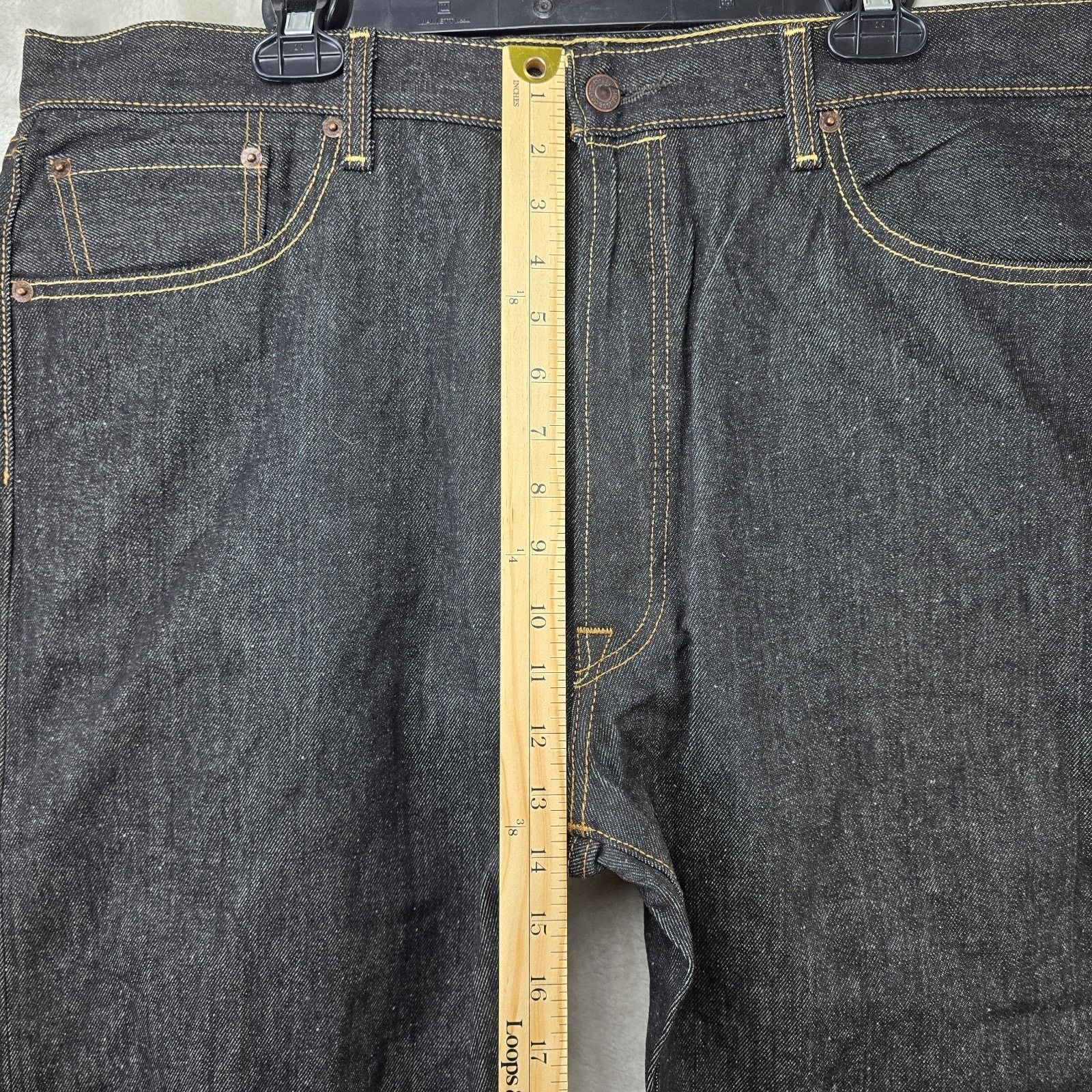 Levi's Levis 501 Jeans 40x38 Black Denim Straight Leg Button Fly Size US 40 / EU 56 - 13 Thumbnail