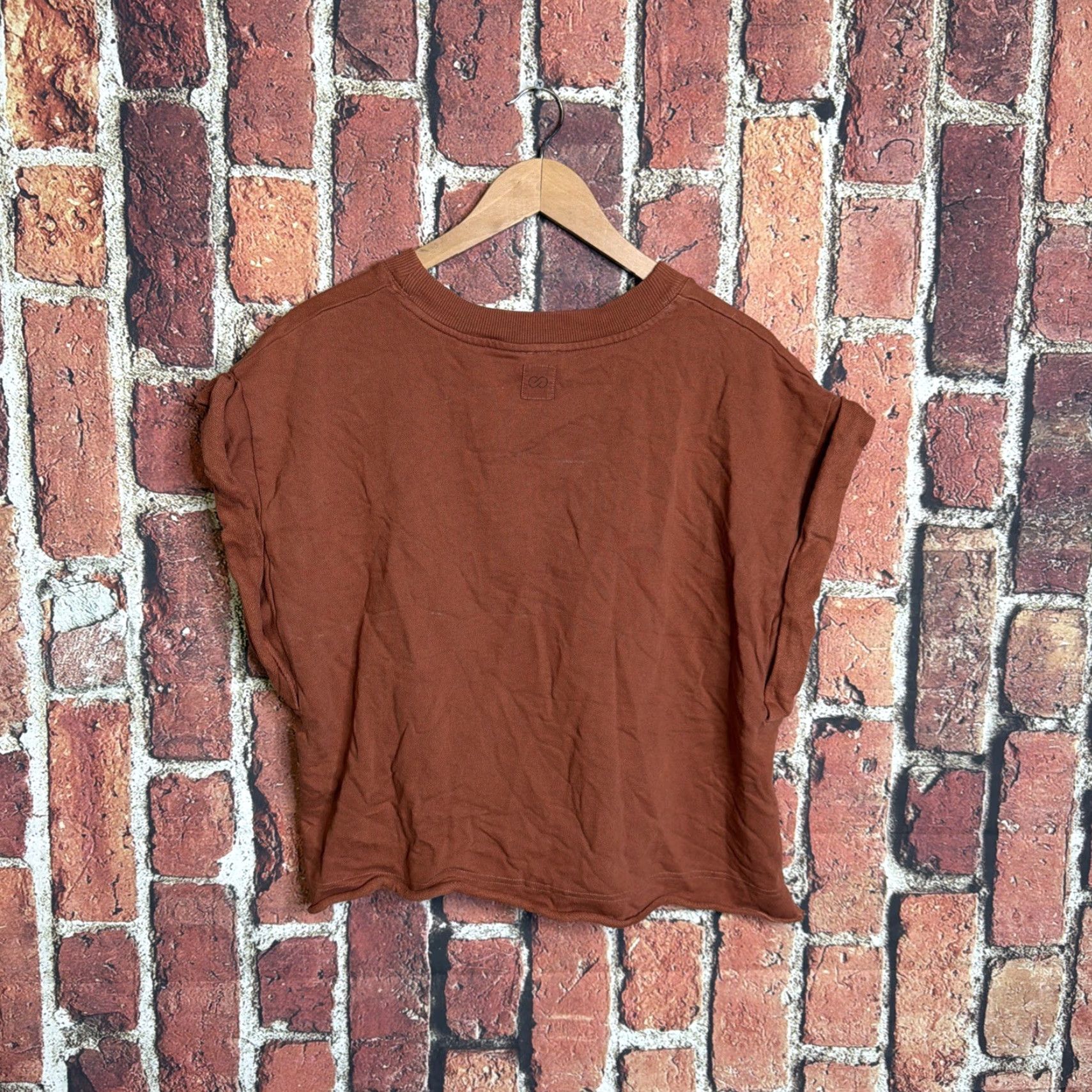 Vintage Calia by Carrie Underwood Tank Sleeveless Top L Women Brown Extended Shoulder Slender Pullover Activewear Size L / US 10 / IT 46 - 3 Thumbnail