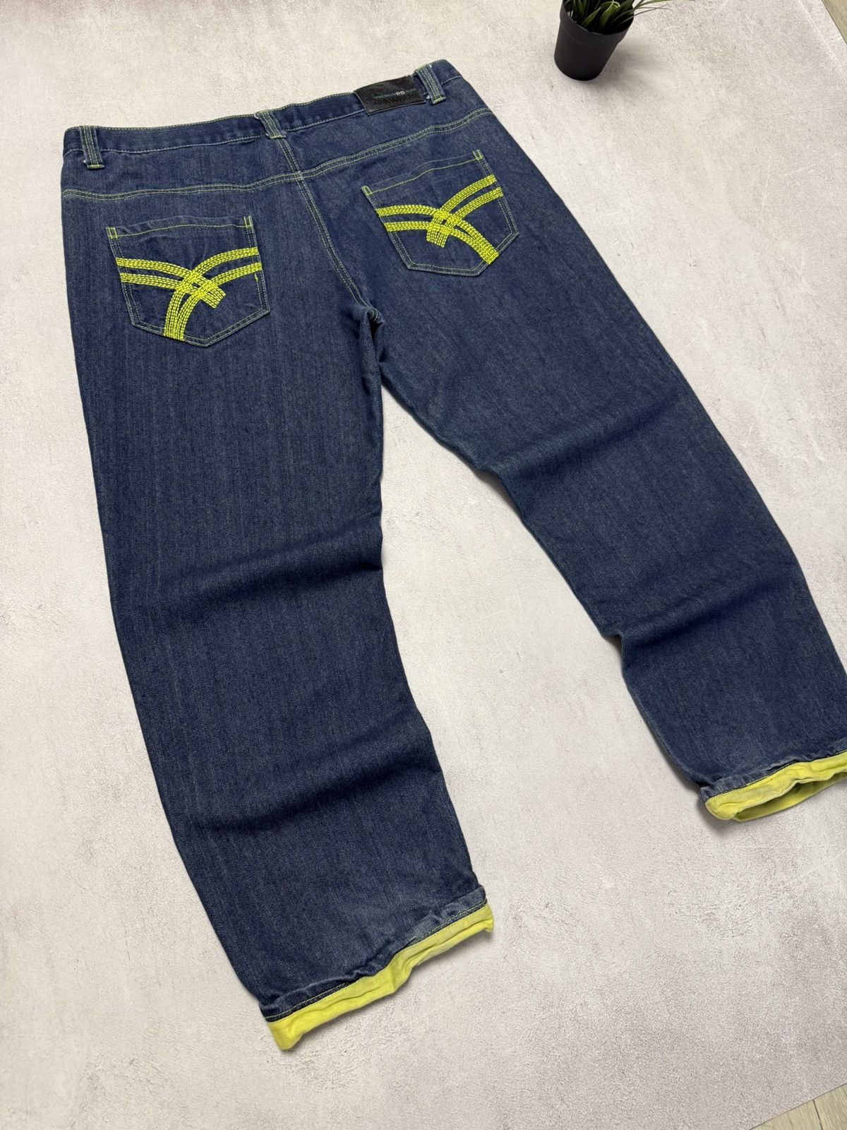 Japanese Brand × Vintage Vintage Raw Blue Jeans Denim Pants Japanese Ed Hardy style Size US 42 / EU 58 - 2 Thumbnail