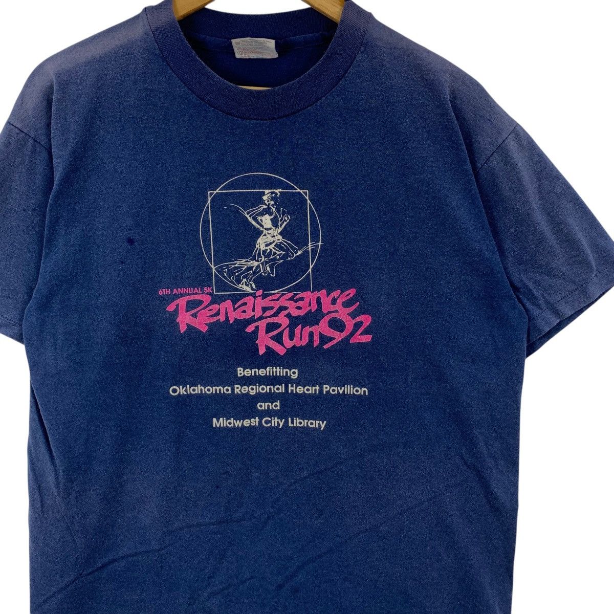 Vintage Vintage 1992 RENAISSANCE RUN MARATHON Charity Sun Faded Tee Size US L / EU 52-54 / 3 - 5 Thumbnail