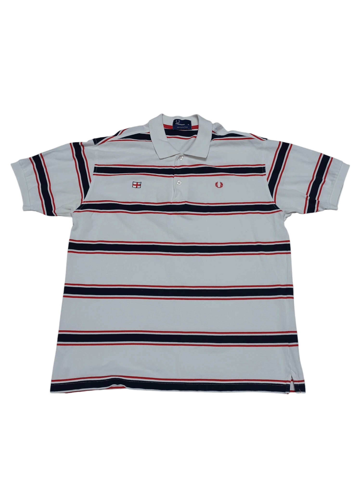 トップス FRED PERRY SPORTSWEAR Made in PORTUGAL M Fred Perry Ribbed Jersey T-Shirt - Ecru M8679-S64