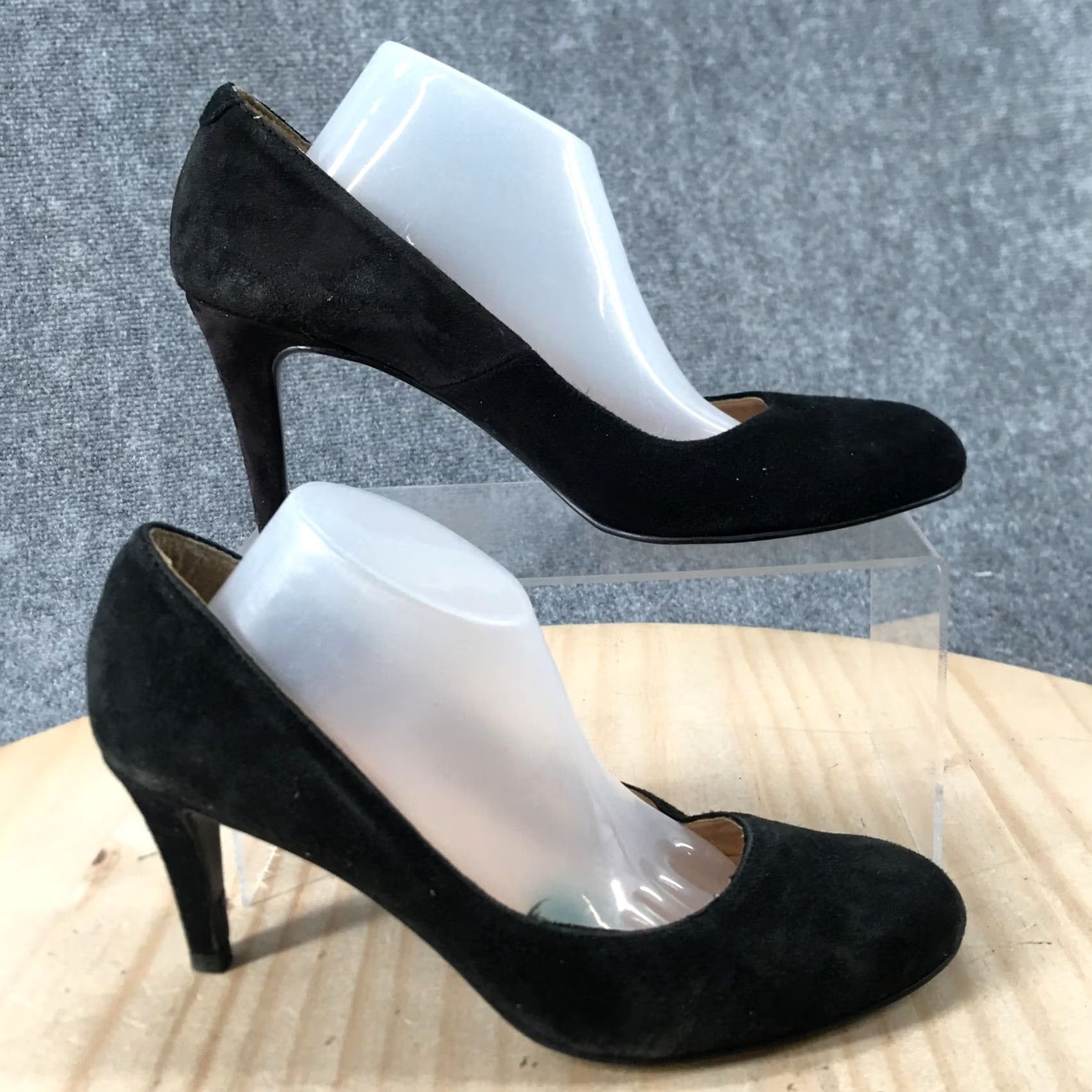 Vintage Elodie High Heels Womens 39 Classic Pumps Black Leather Slip On Casual Comfort Pump Shoes Size US 8 / IT 38 - 2 Thumbnail