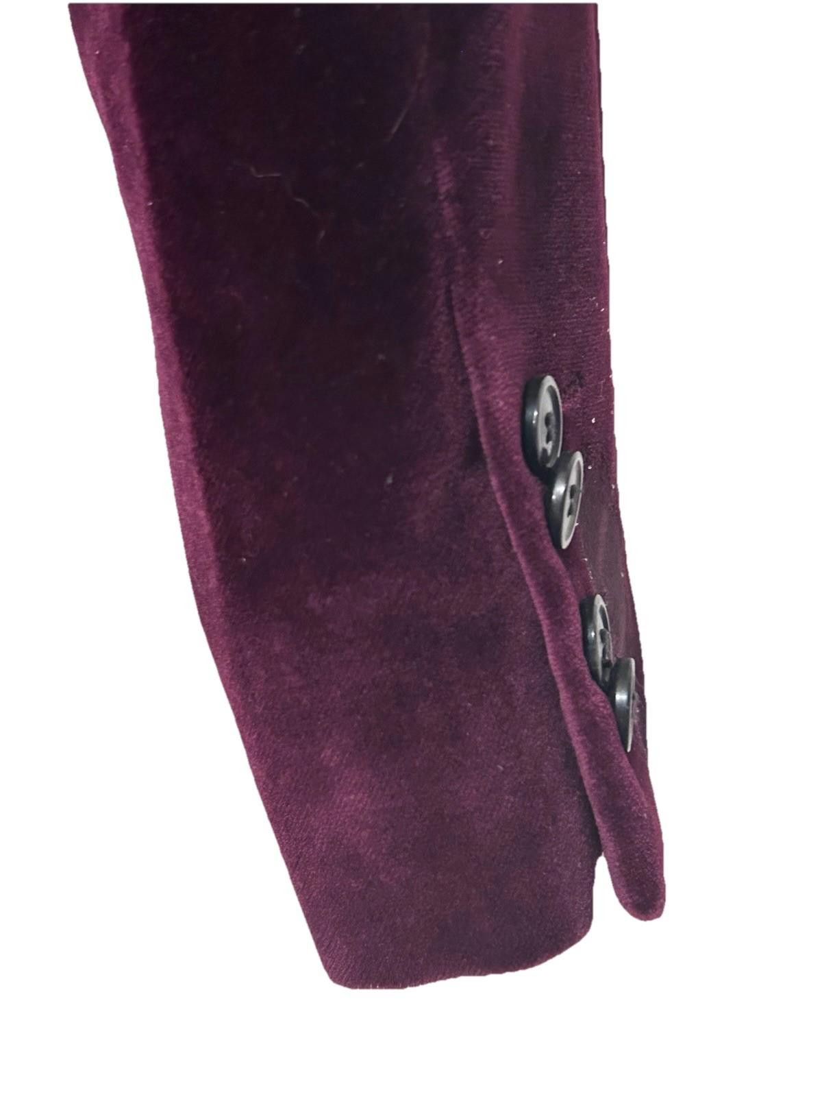 Hugo Boss HUGO by Hugo Boss Men’s Velvet Blazer 36R Burgundy Jacket Size 36R - 11 Thumbnail