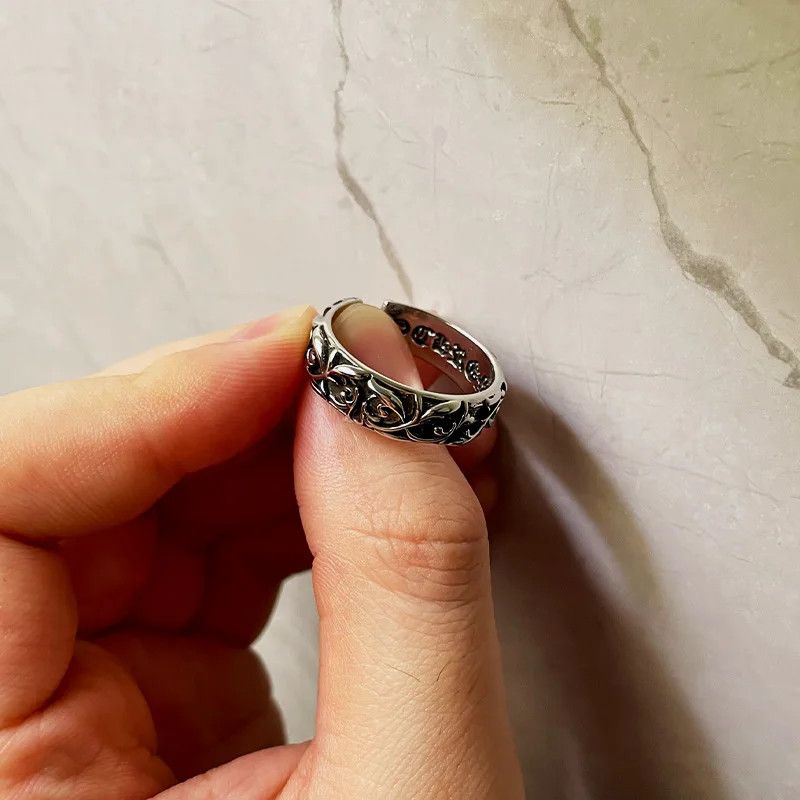 Jewelry Retro Eternal Vine Flower Ring Size ONE SIZE - 4 Thumbnail