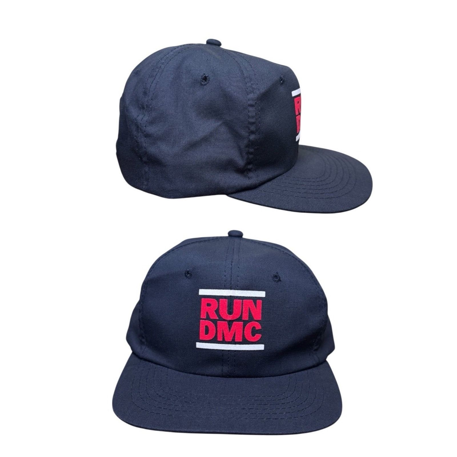 RUN DMC Vintage 80s 90s Run DMC Rap Hip Hop Snapback Hat Size ONE SIZE - 1 Thumbnail