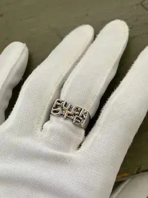 Other “Fuck Off” Punk Ring Size ONE SIZE - 1 Thumbnail