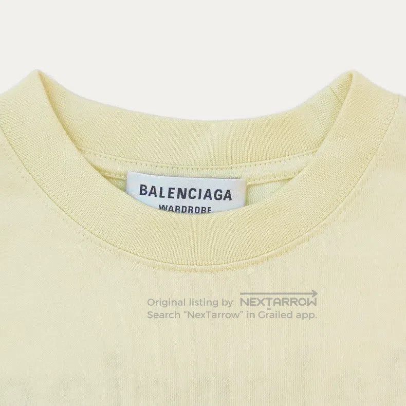 Balenciaga Balenciaga Solid Color Logo Letter Print Round Neck T-Shir Size S / US 4 / IT 40 - 4 Thumbnail