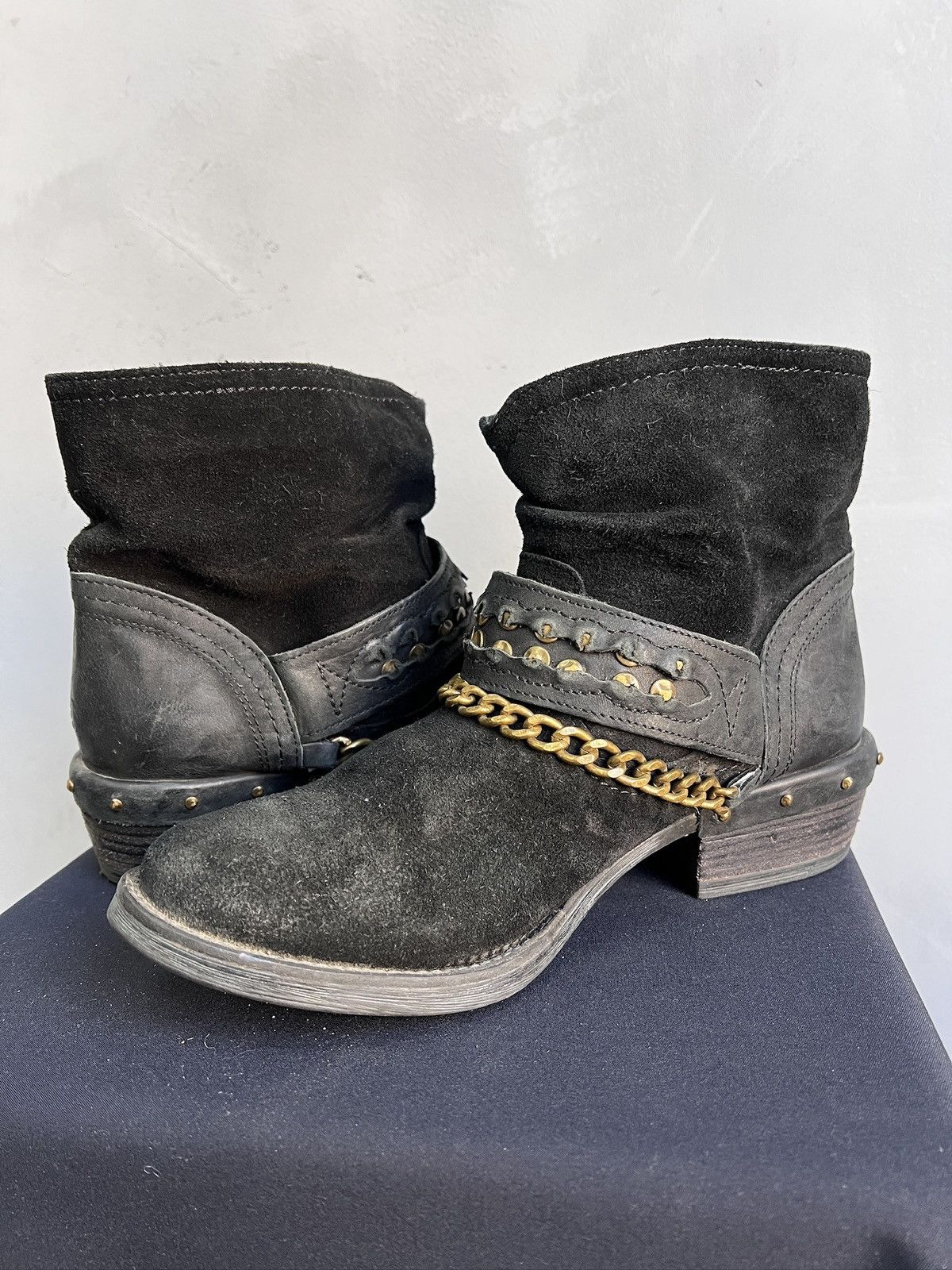 Hedi Slimane Rare hedi slimane style leather suede western boots hype Size US 8 / EU 41 - 9 Thumbnail