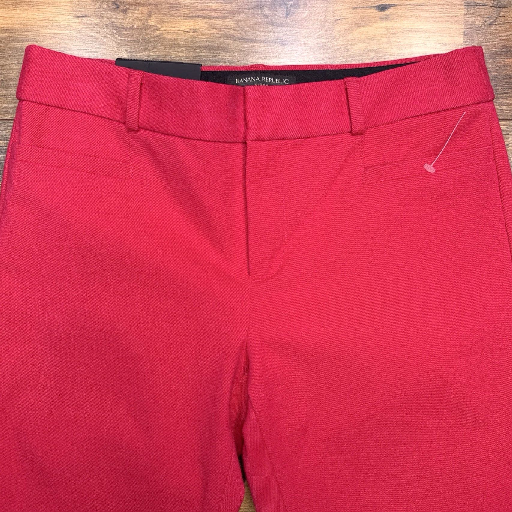 Banana Republic VINTAGE? No. Banana Republic Sloan Pants Womens 2 Red Mid Rise Bi Stretch New Size 26" / US 2 / IT 38 - 4 Thumbnail