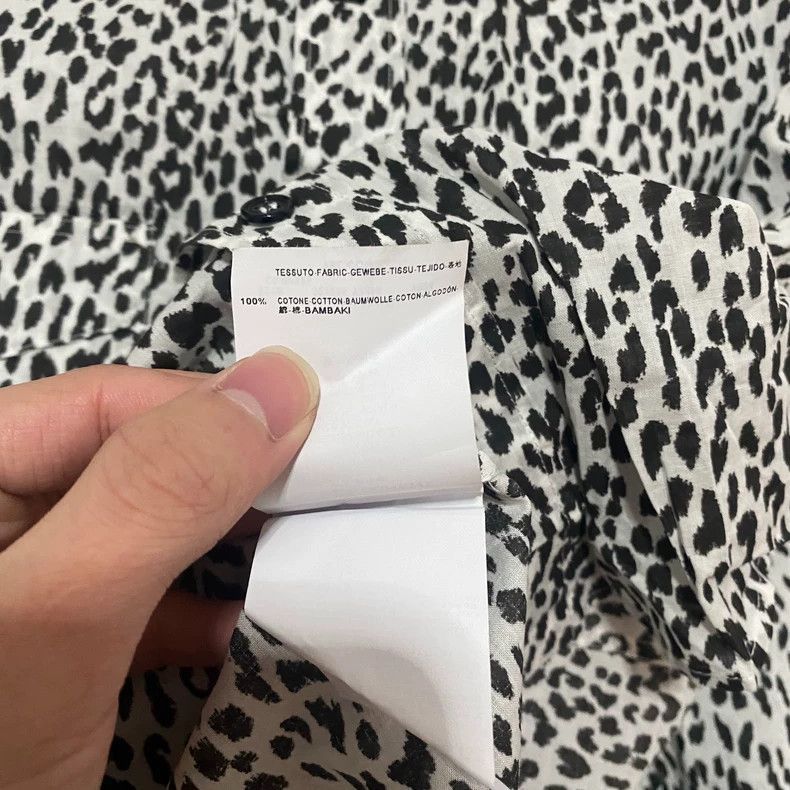 Saint Laurent Paris Saint Laurent Paris 13fw snow leopard print shirt-2507 Size US S / EU 44-46 / 1 - 5 Thumbnail