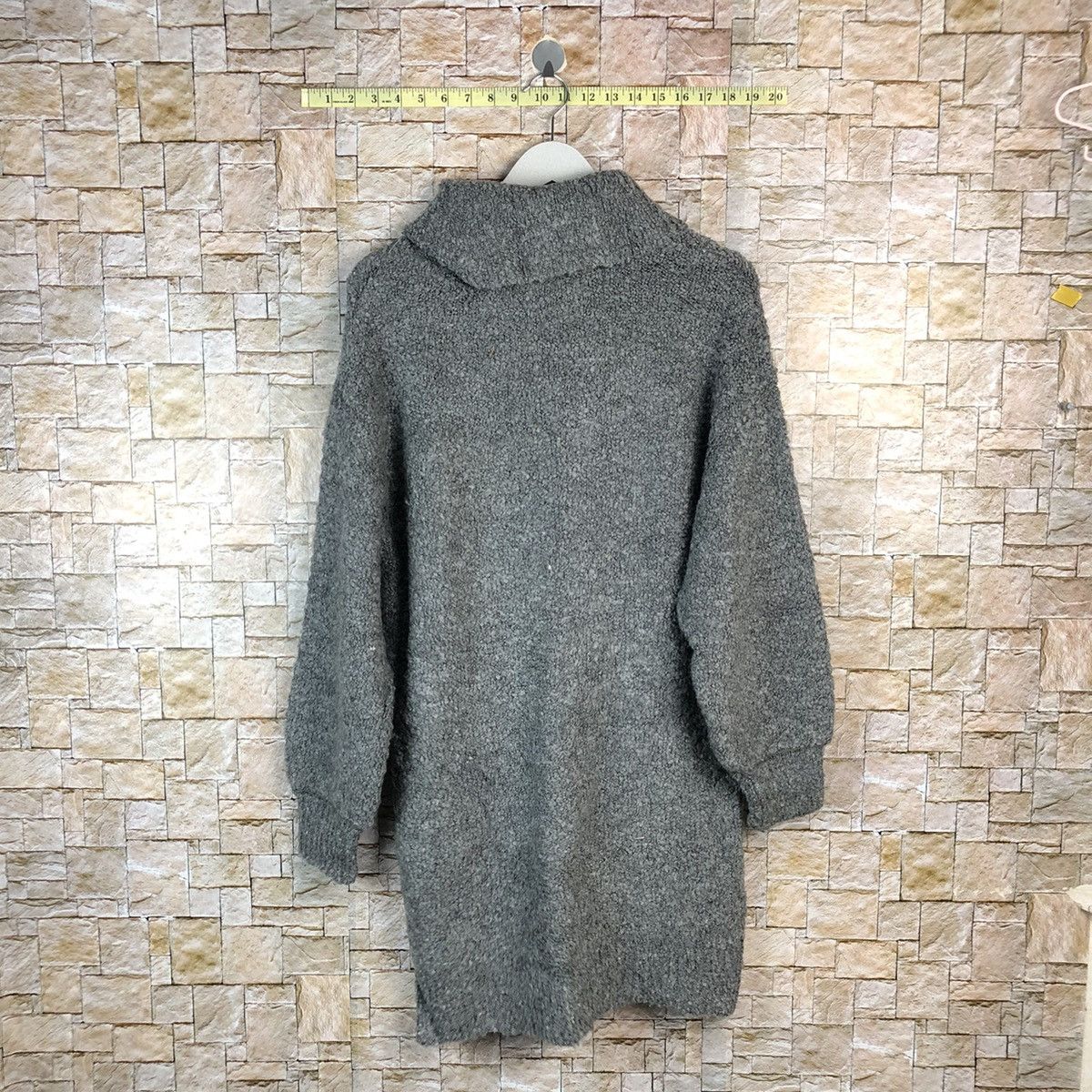GU × Homespun Knitwear × Vintage GU Grey vintage long Knitwear #A1090 Size US S / EU 44-46 / 1 - 12 Thumbnail