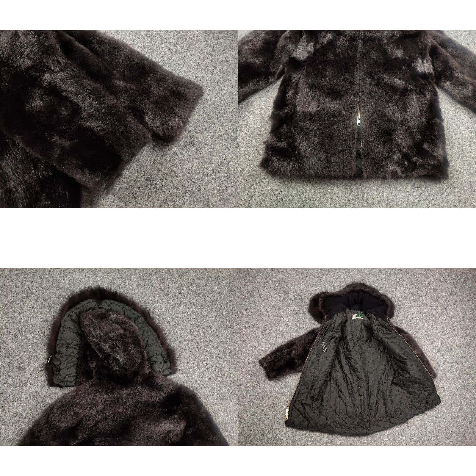 Vintage VINTAGE David Green Alaska Jacket Coat Fur Black Zip Coat Women XS Size S / US 4 / IT 40 - 8 Thumbnail