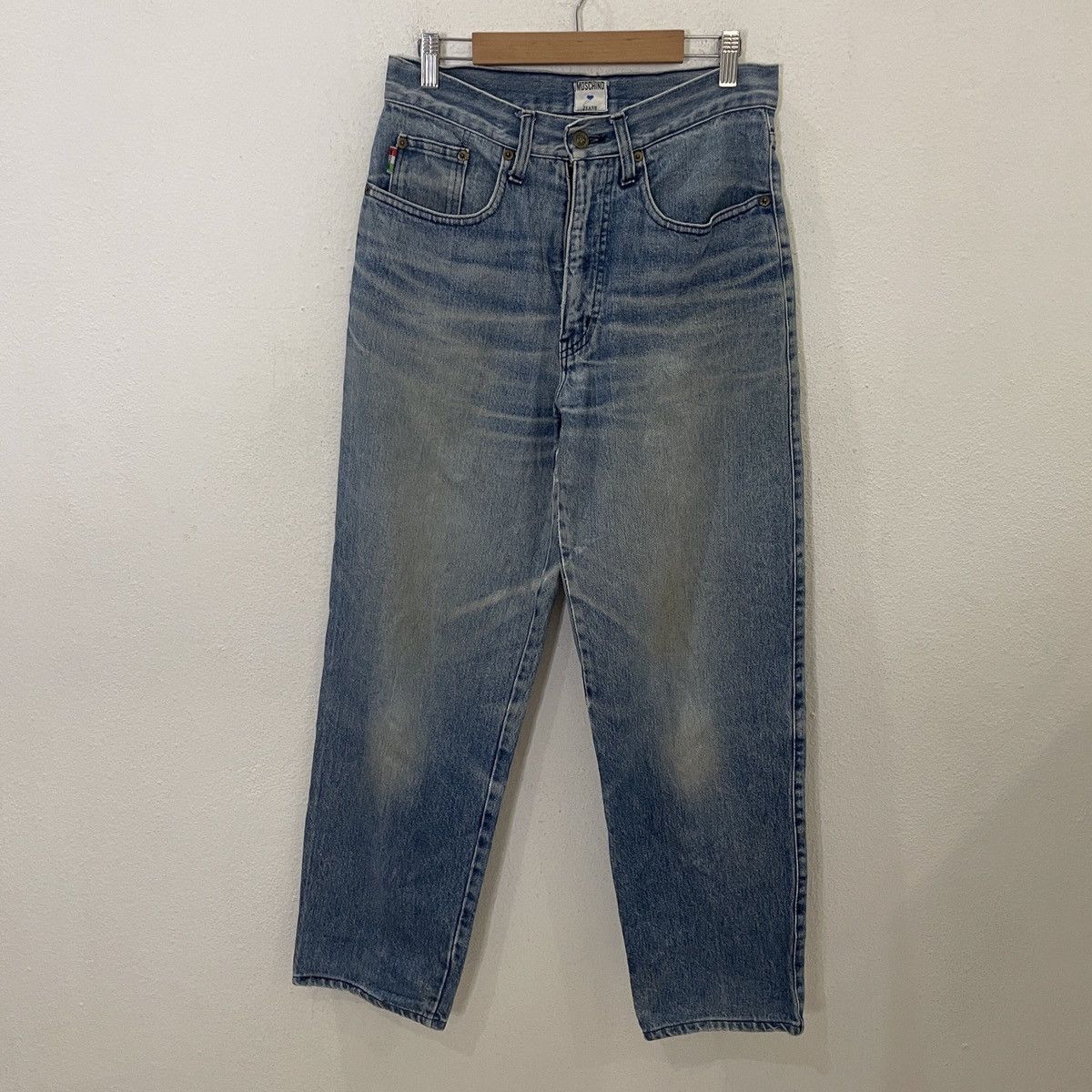 Moschino Vintage Moschino Distressed Denim Jeans Size US 29 - 1 Thumbnail