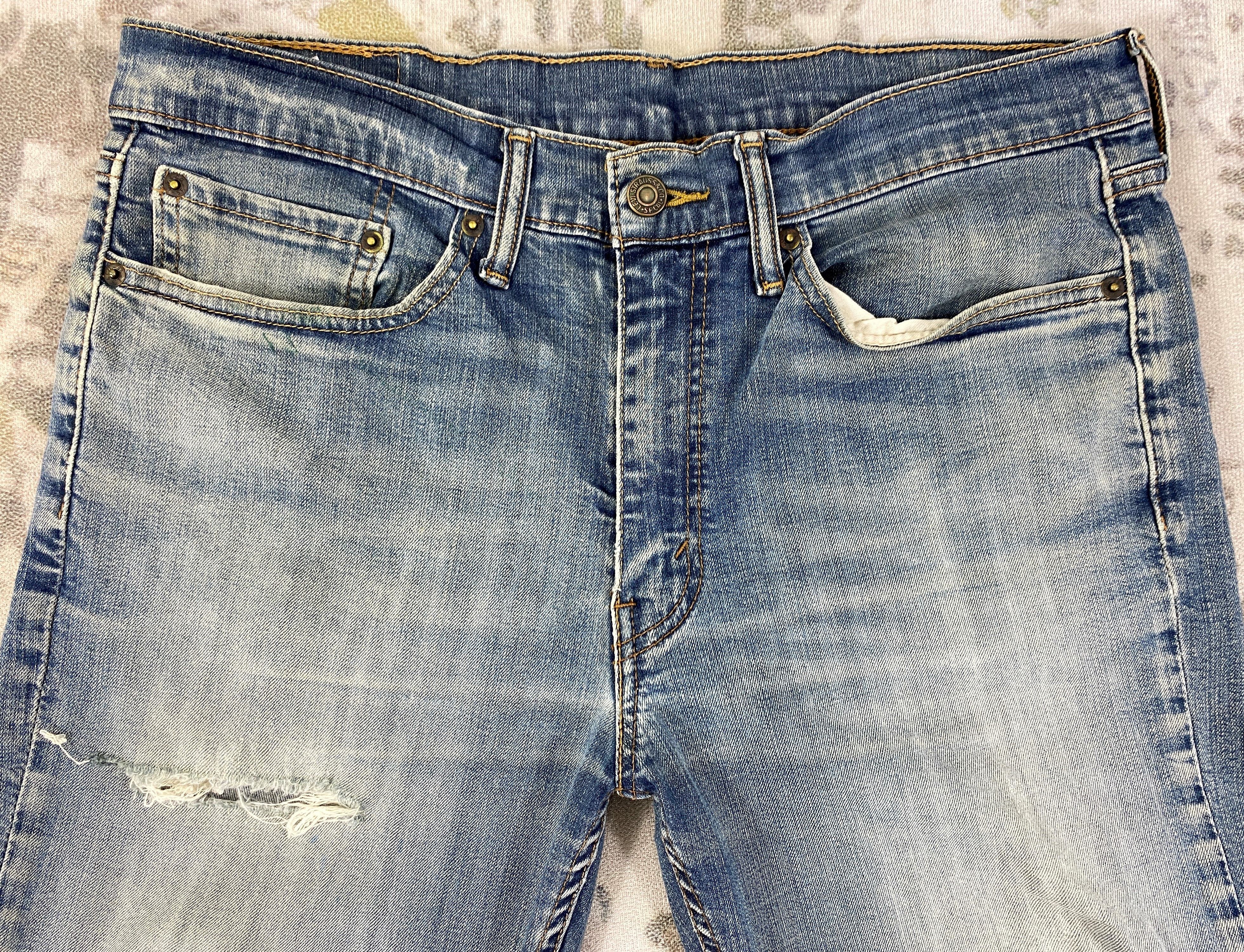 Levi's Blue Levi's 514 Distressed Denim 35 x 25 -JN113 Size US 35 - 3 Thumbnail