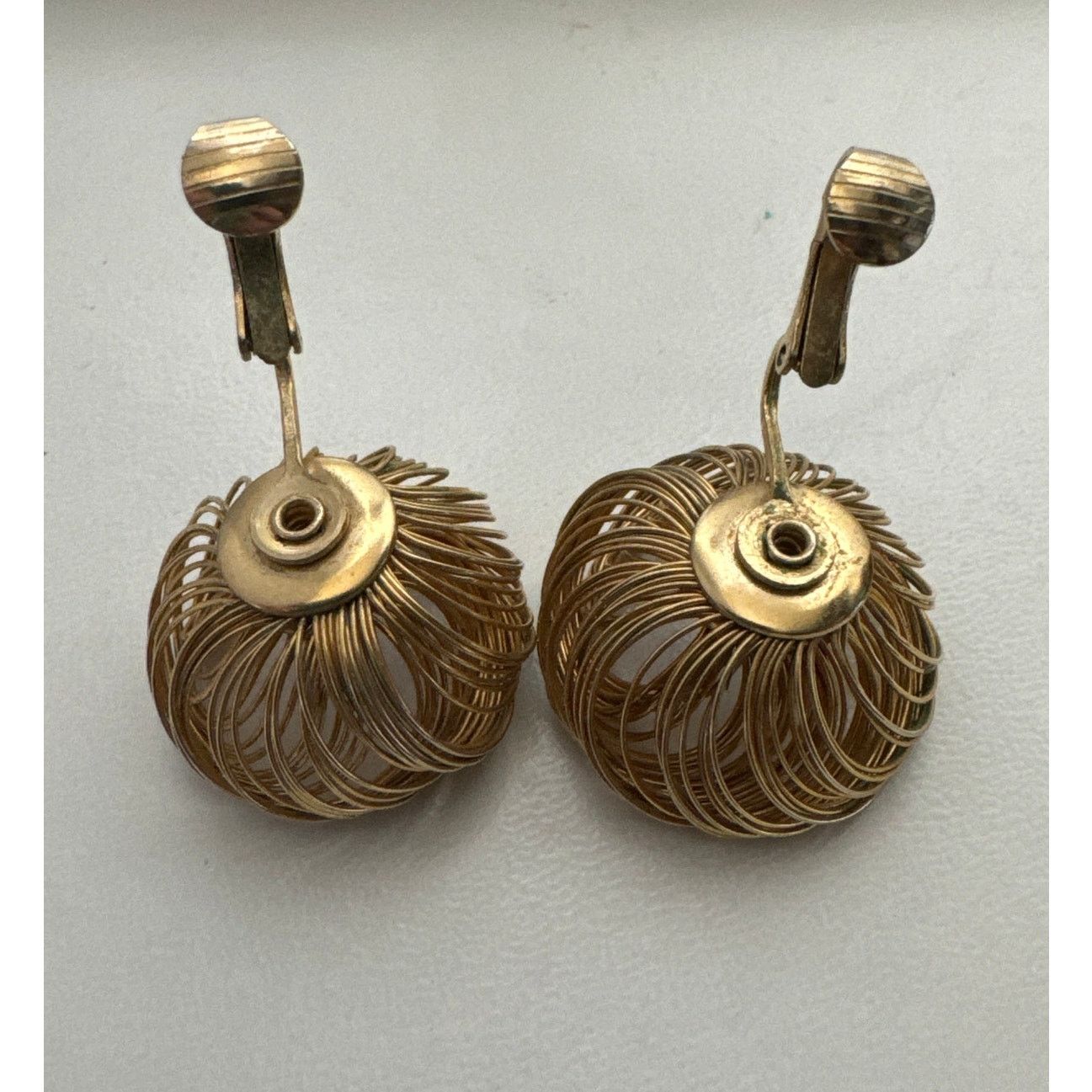 Vintage Vtg Stamped SAC Earrings Clip On wire with gemstone earrings Size ONE SIZE - 11 Thumbnail