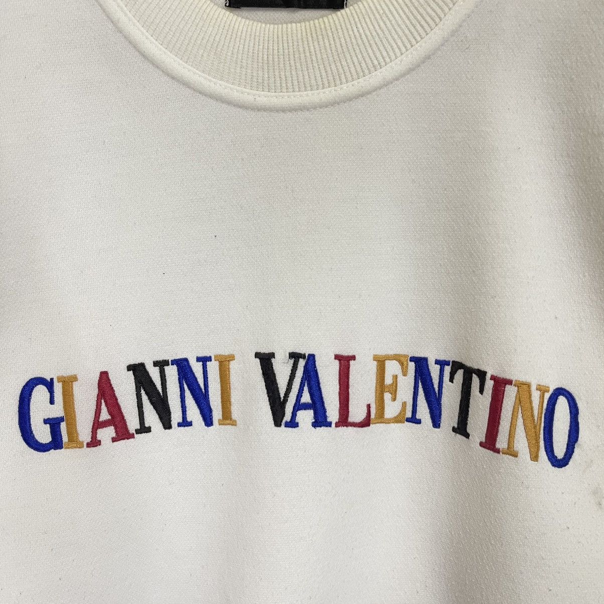 Designer Gianni Valentino Multicolour Spellout Crewneck Sweatshirt Size US M / EU 48-50 / 2 - 5 Thumbnail